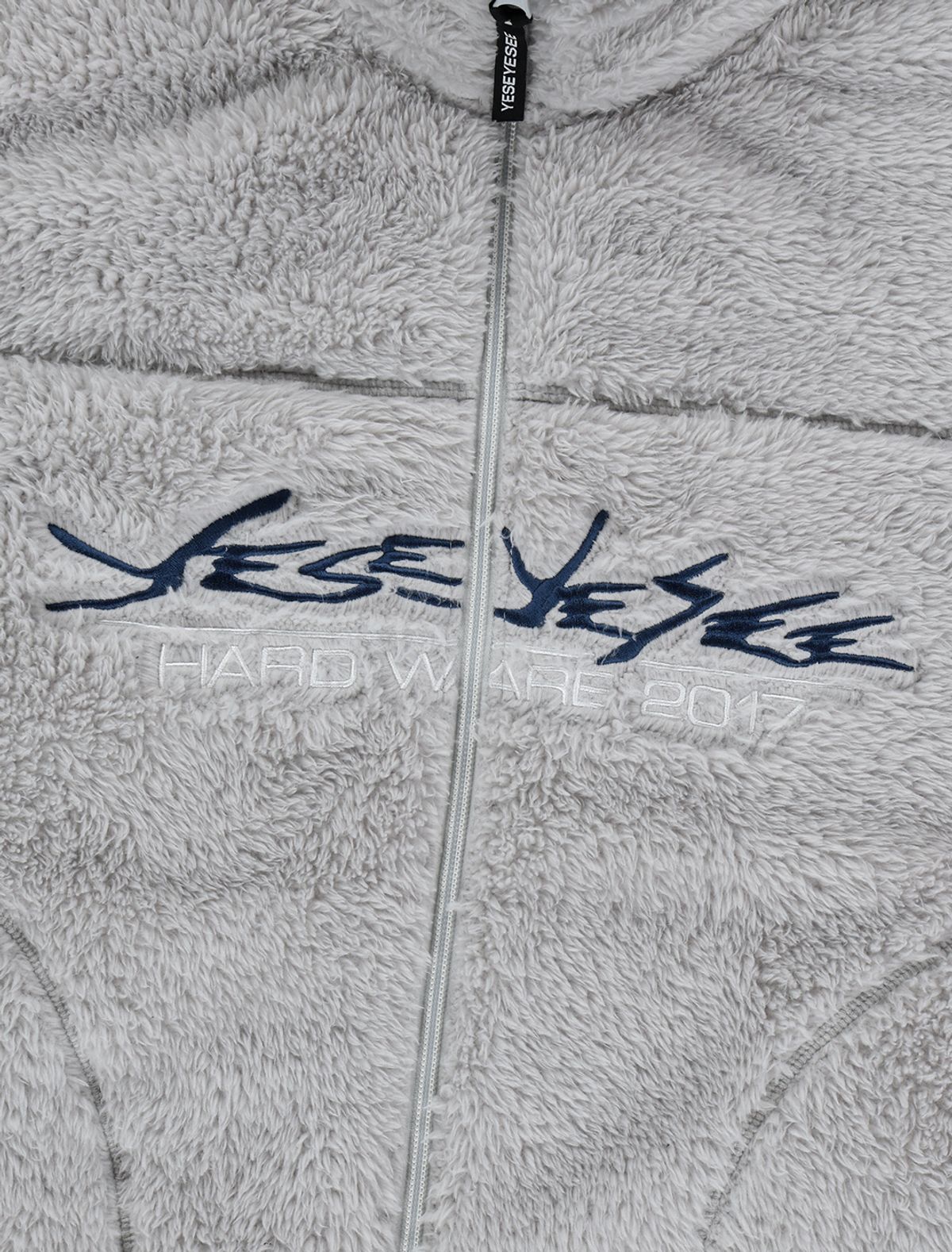 예스아이씨(YESEYESEE) Y.E.S Full Zip Fleece Vest Grey