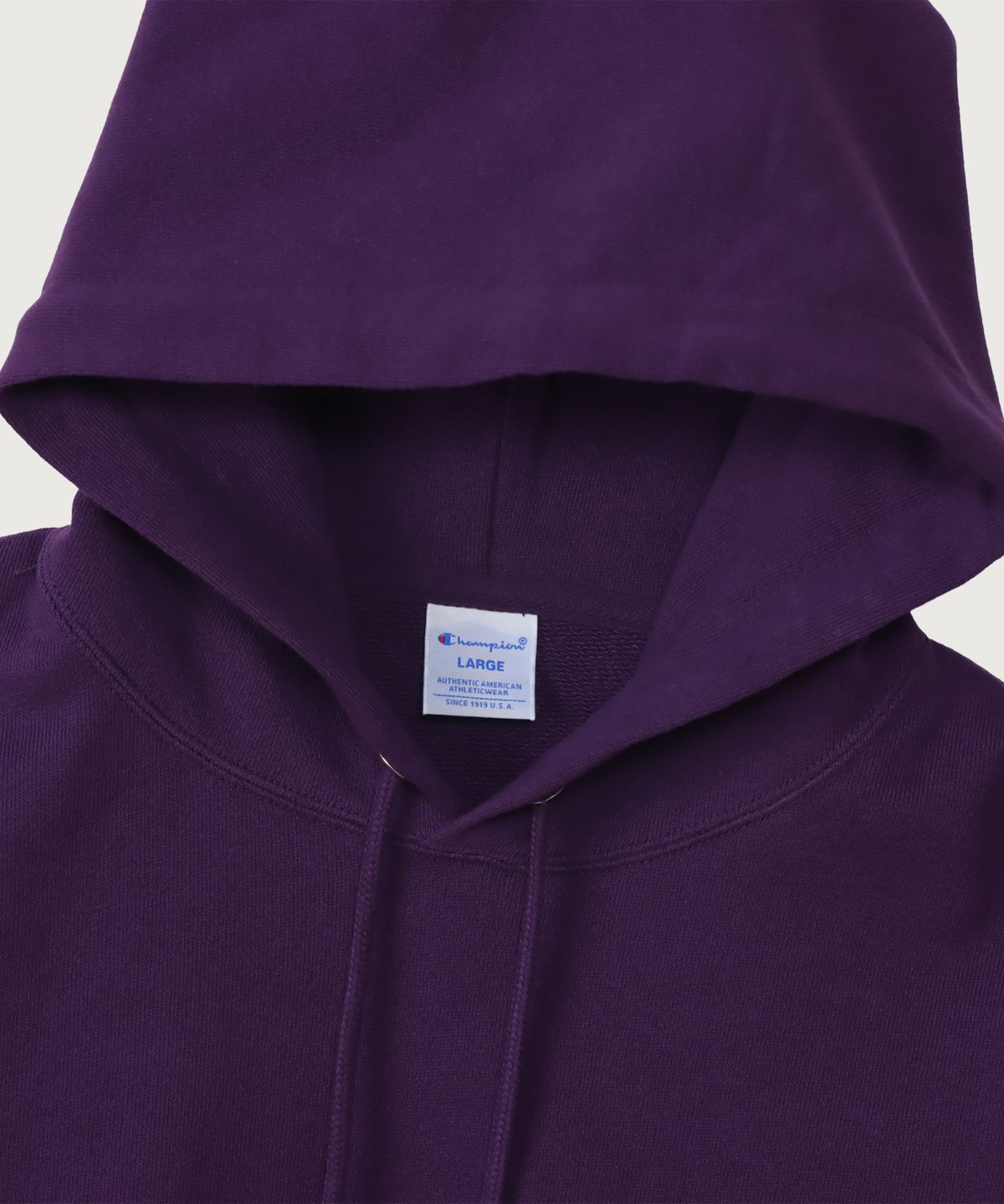 챔피온(CHAMPION) 빅 C로고 오버핏 후드 티셔츠 Dark Purple