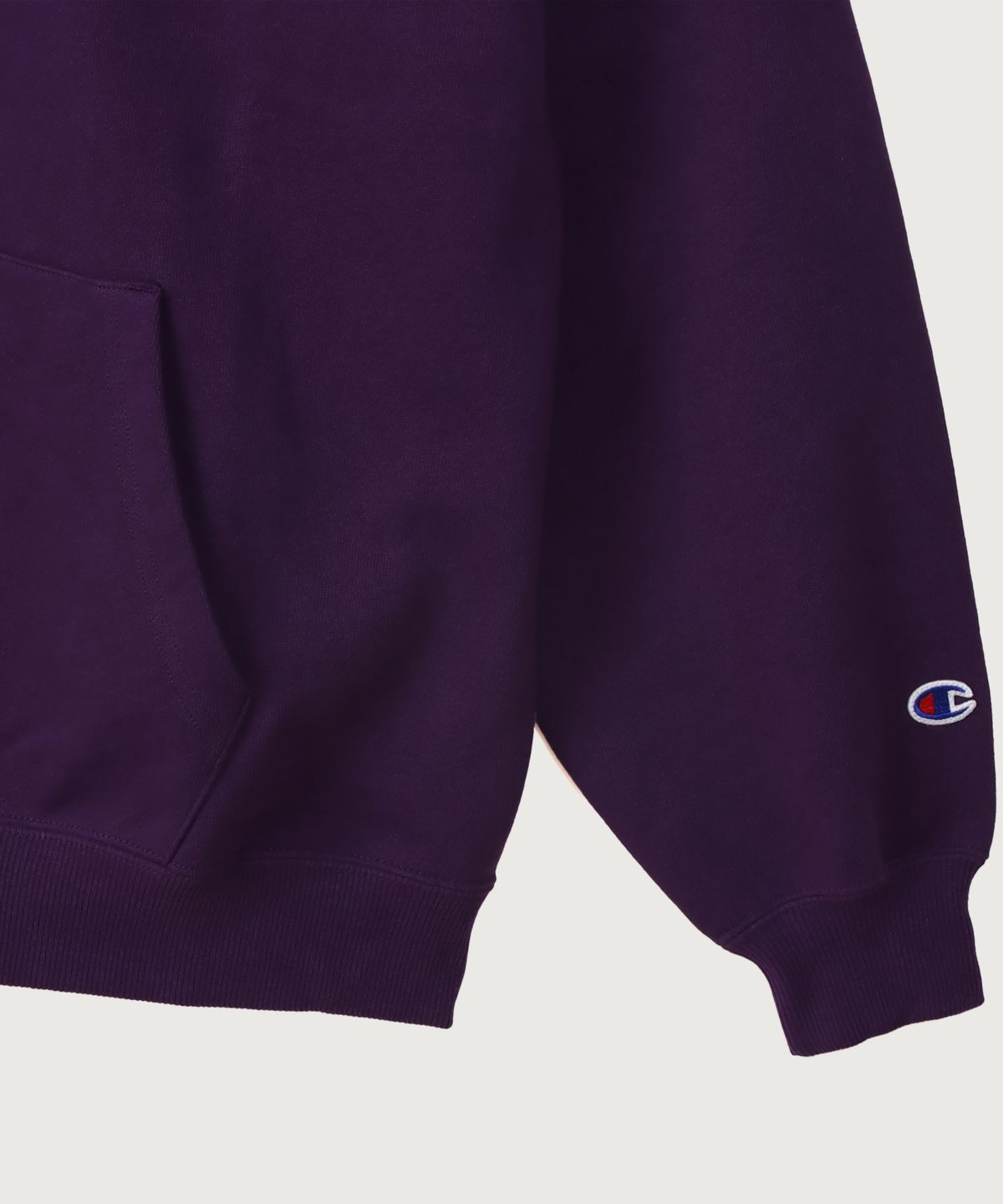 챔피온(CHAMPION) 빅 C로고 오버핏 후드 티셔츠 Dark Purple