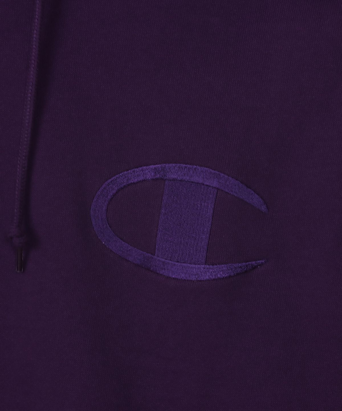 챔피온(CHAMPION) 빅 C로고 오버핏 후드 티셔츠 Dark Purple