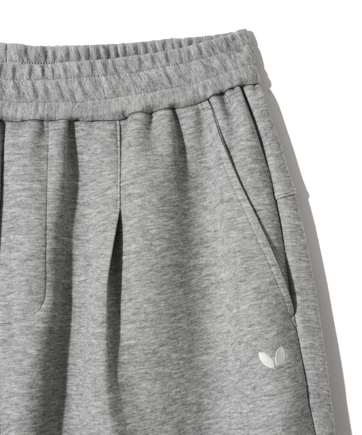 버터플라이 스포츠웨어(BUTTERFLY SPORTSWEAR) 오리지널 로고 투 턱 스웻팬츠 그레이