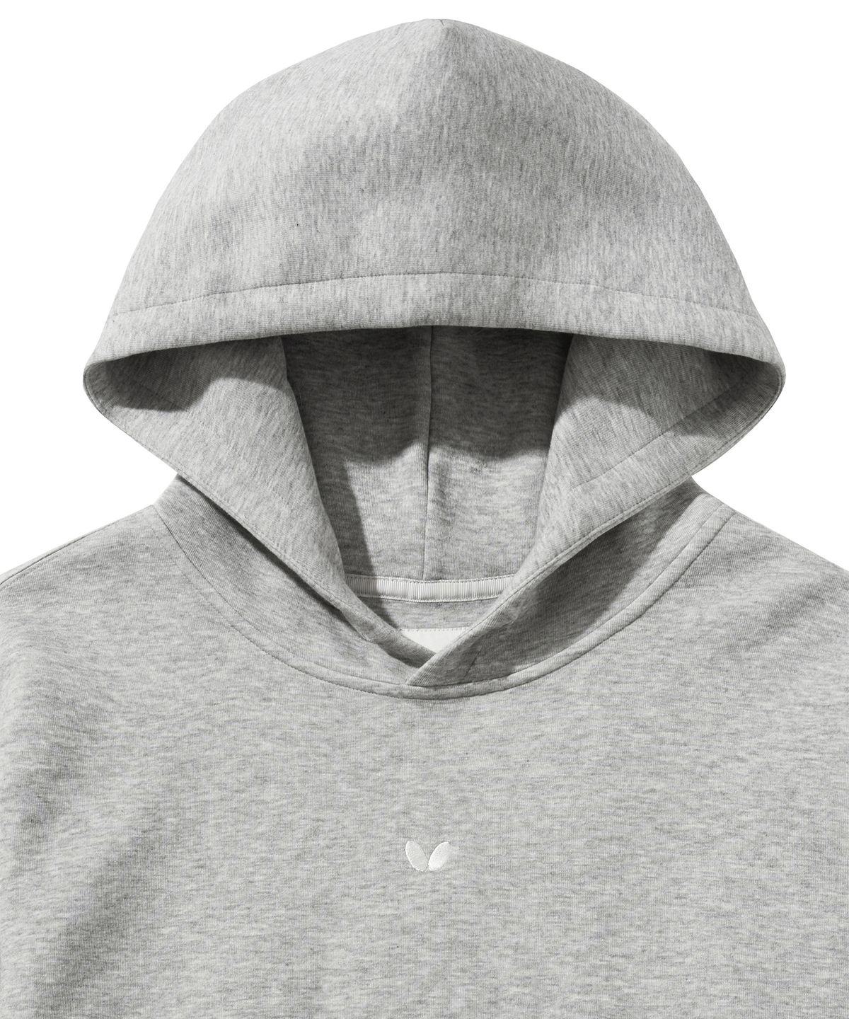 버터플라이 스포츠웨어(BUTTERFLY SPORTSWEAR) 오리지널 자수 로고 후드티 그레이