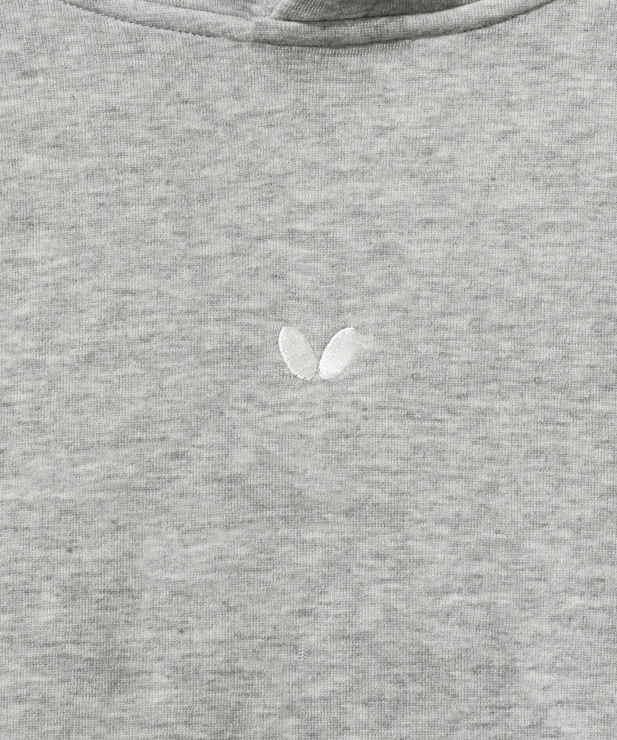 버터플라이 스포츠웨어(BUTTERFLY SPORTSWEAR) 오리지널 자수 로고 후드티 그레이