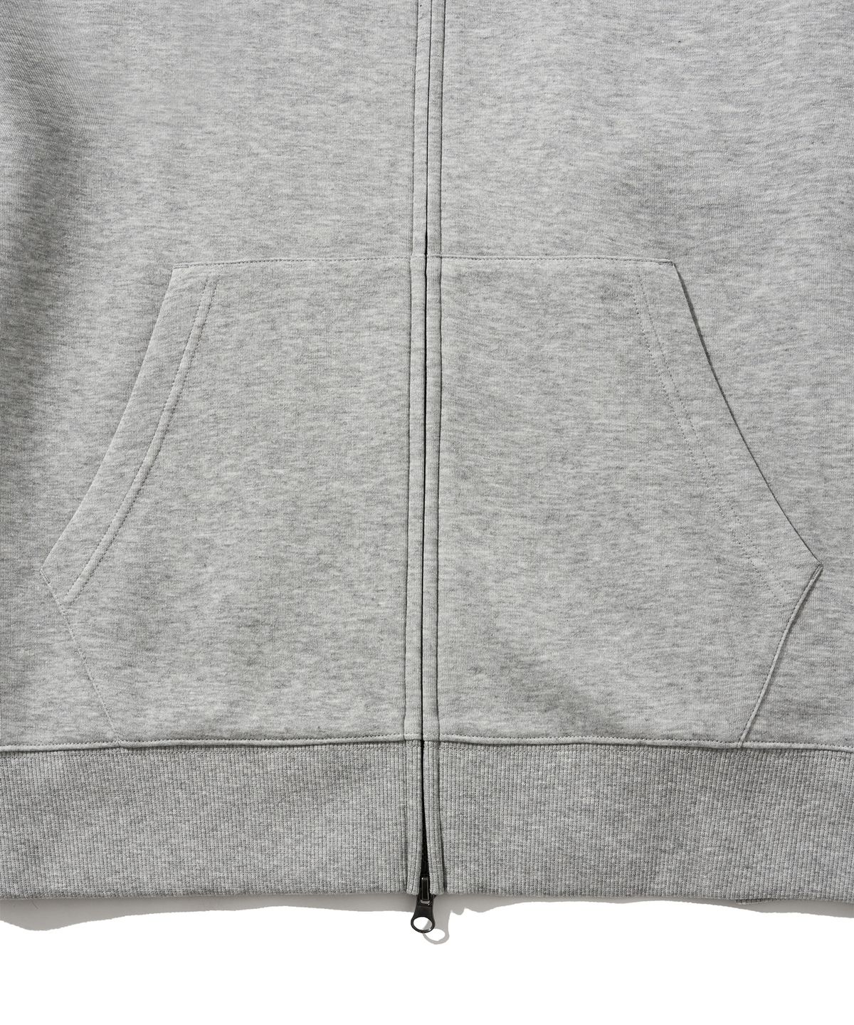버터플라이 스포츠웨어(BUTTERFLY SPORTSWEAR) 오리지널 자수 로고 2WAY 후드집업 그레이