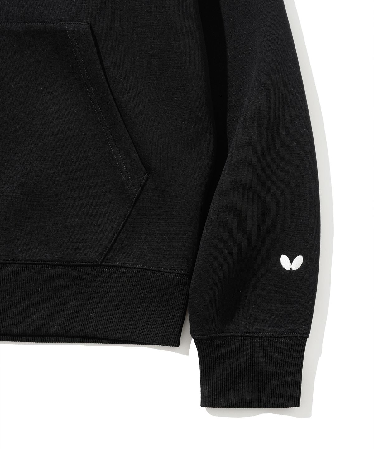 버터플라이 스포츠웨어(BUTTERFLY SPORTSWEAR) 오리지널 자수 로고 2WAY 후드집업 블랙
