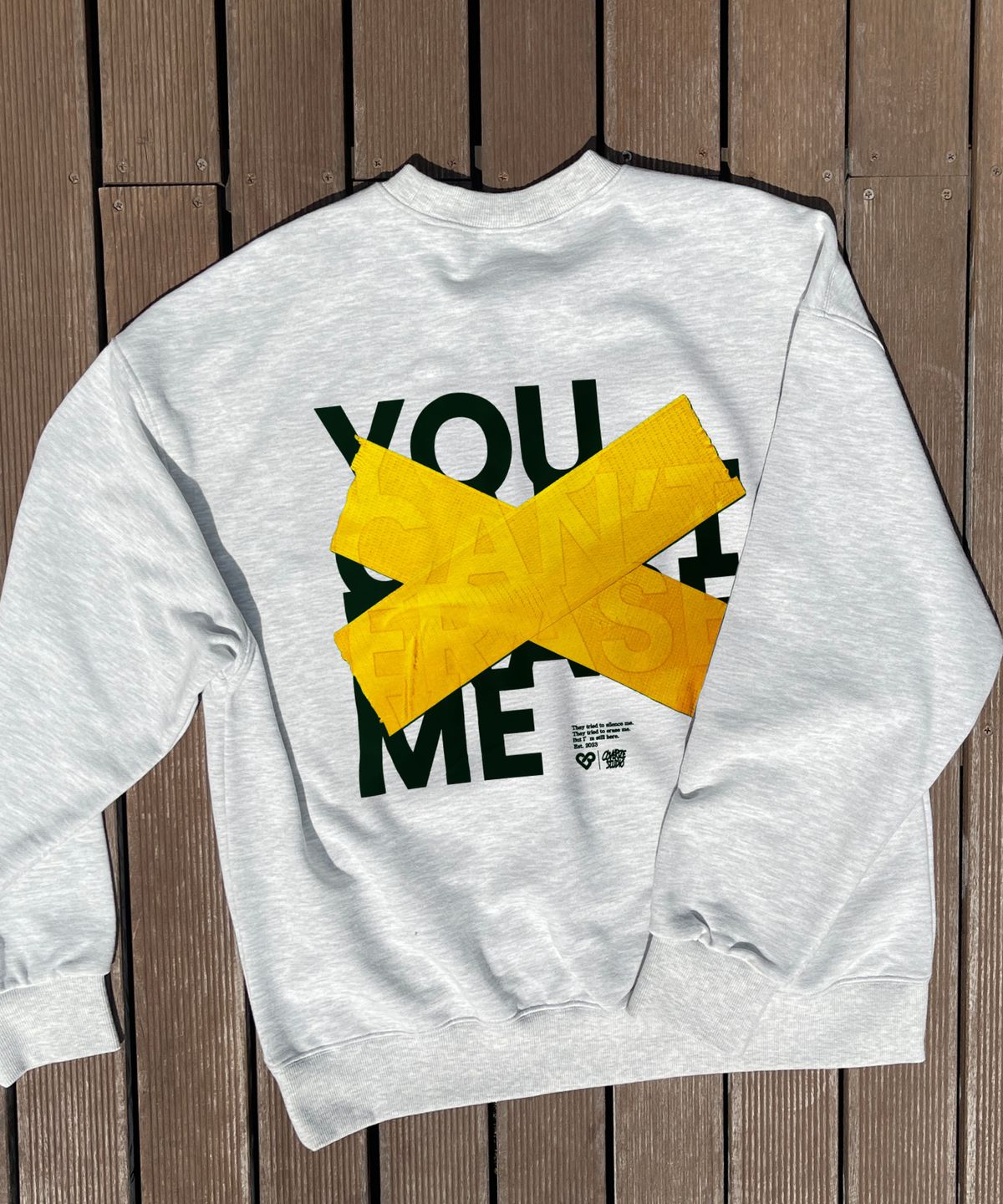 커버라이즈(COVERIZE) YCEM YELLOW  그래픽 맨투맨 (L/GRAY)
