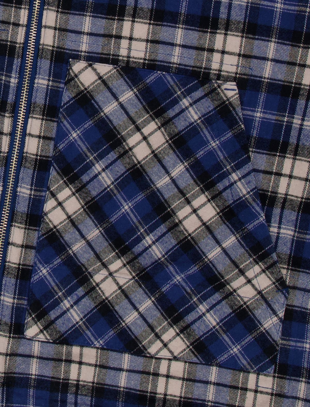 예스아이씨(YESEYESEE) Plaid Wing Jacket Blue