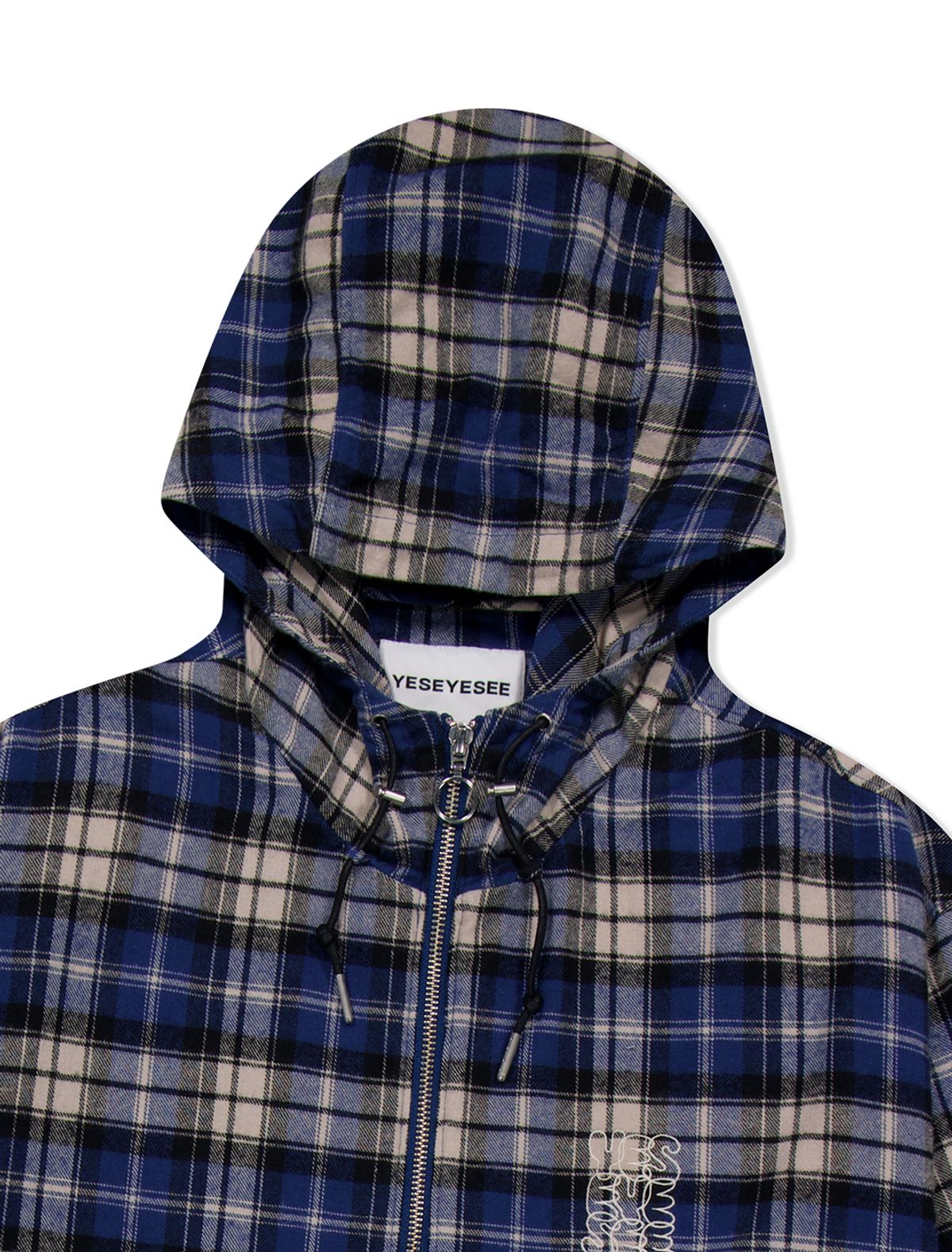 예스아이씨(YESEYESEE) Plaid Wing Jacket Blue
