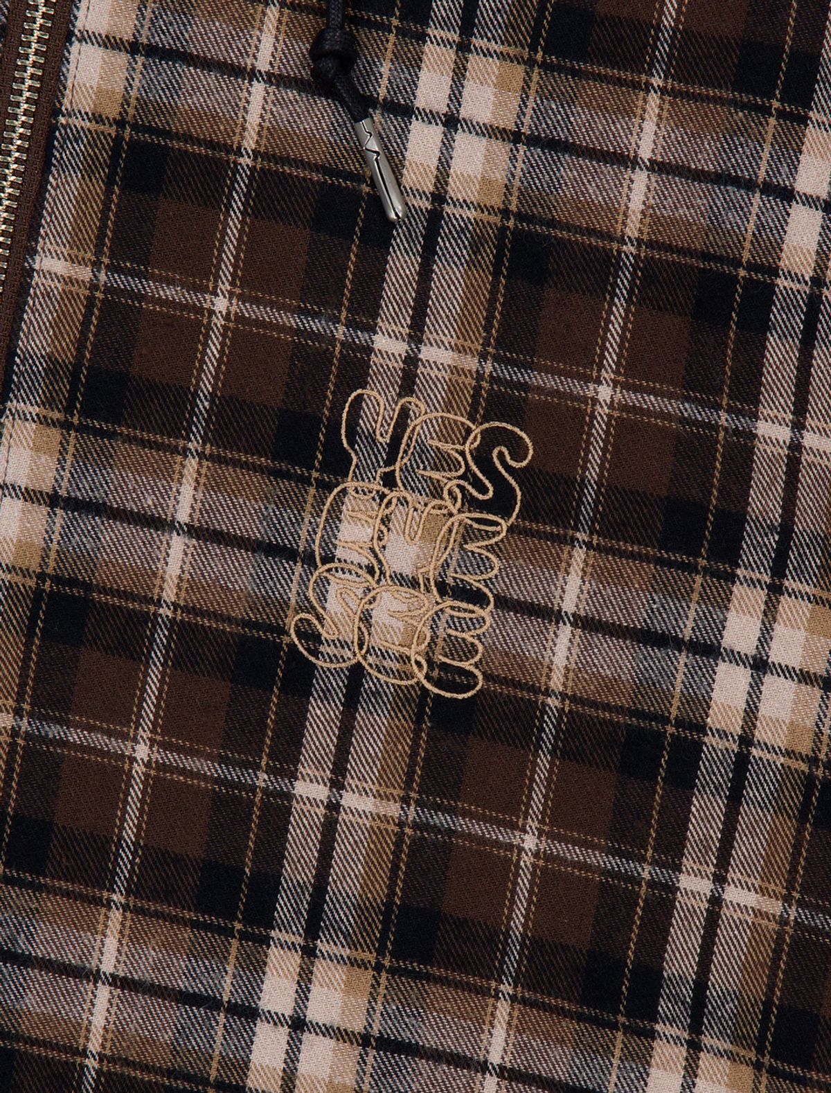 예스아이씨(YESEYESEE) Plaid Wing Jacket Brown