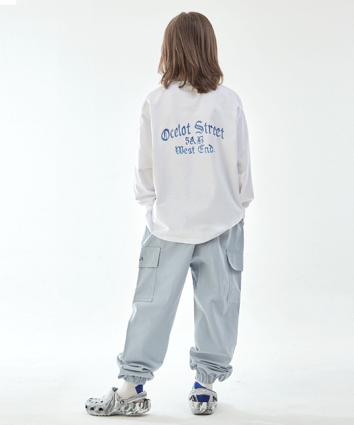 오실롯 주니어(OCELOT JUNIOR) [SET] 오실롯스트릿 + 면 트윌팬츠 (화이트/블루)