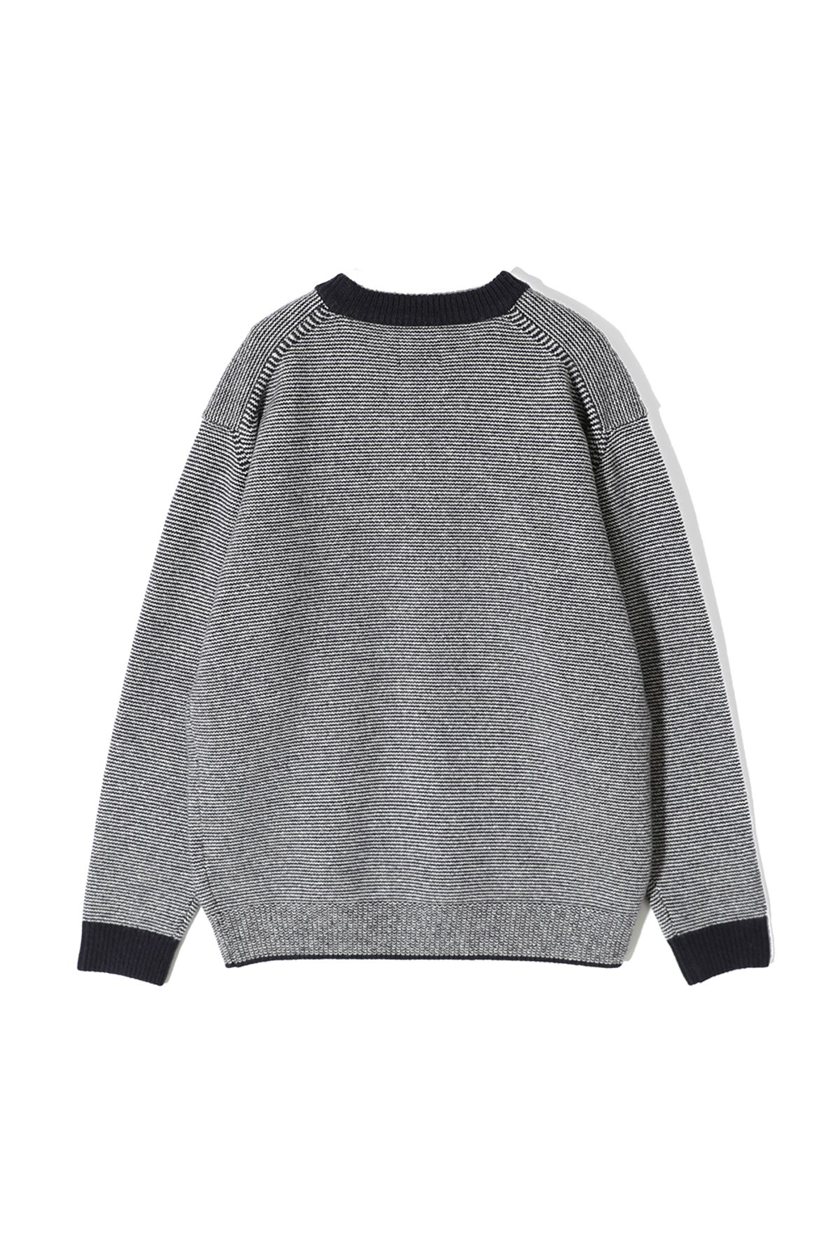 홀리선(HORLISUN) Earnest Border Crewneck Knit Navy