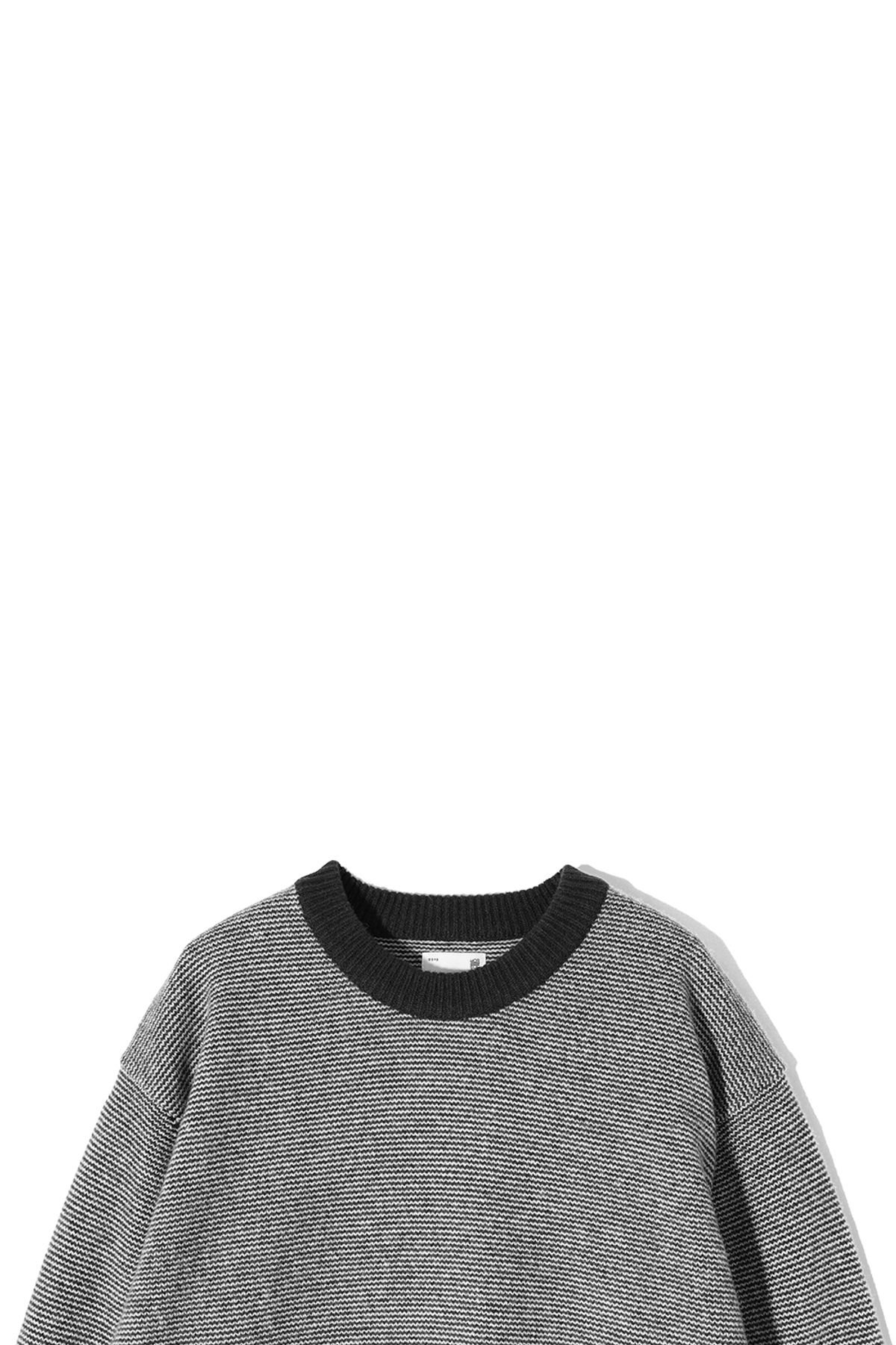 홀리선(HORLISUN) Earnest Border Crewneck Knit Navy