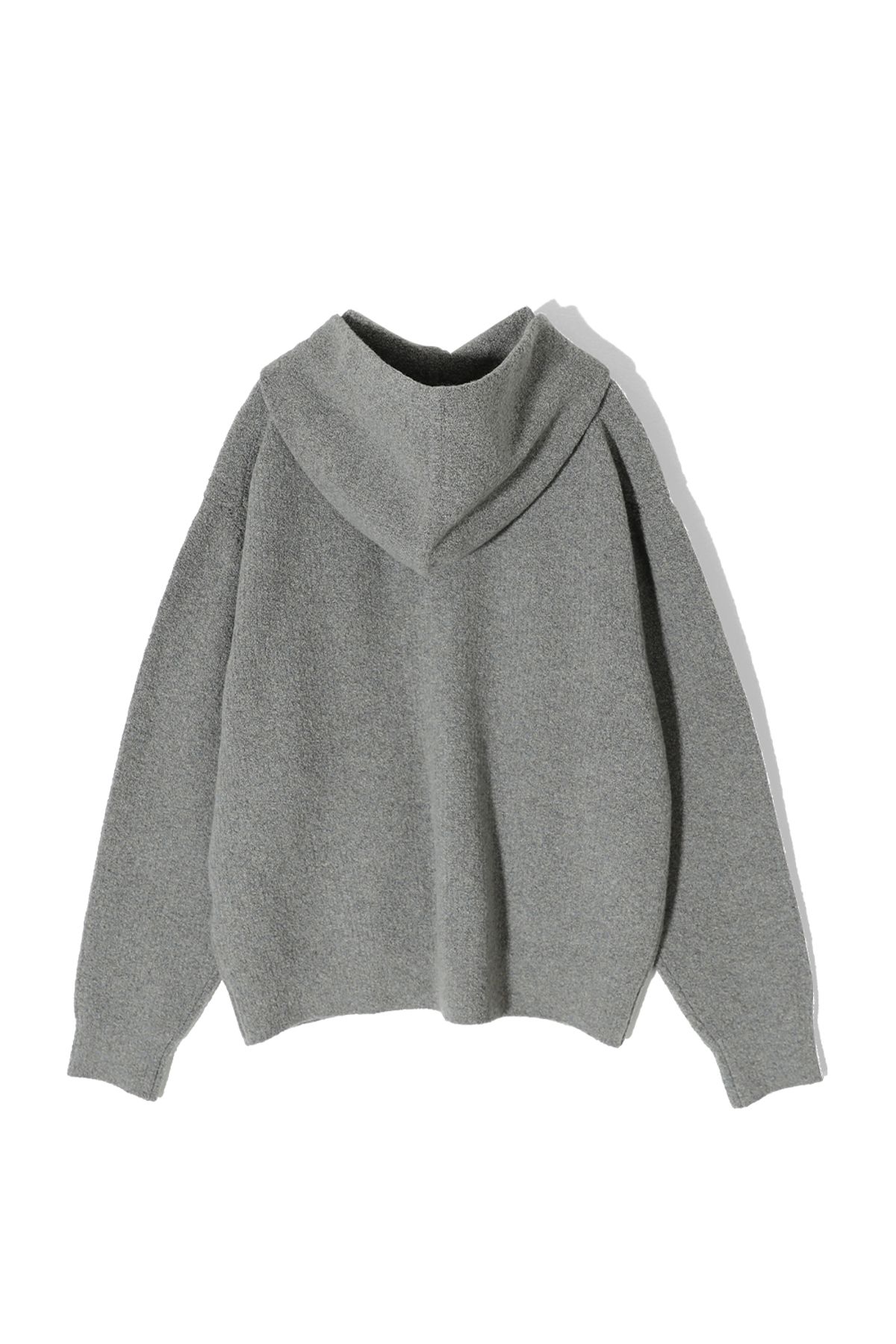 홀리선(HORLISUN) Acorn Boucle Hood Knit Cardigan Multi Gray
