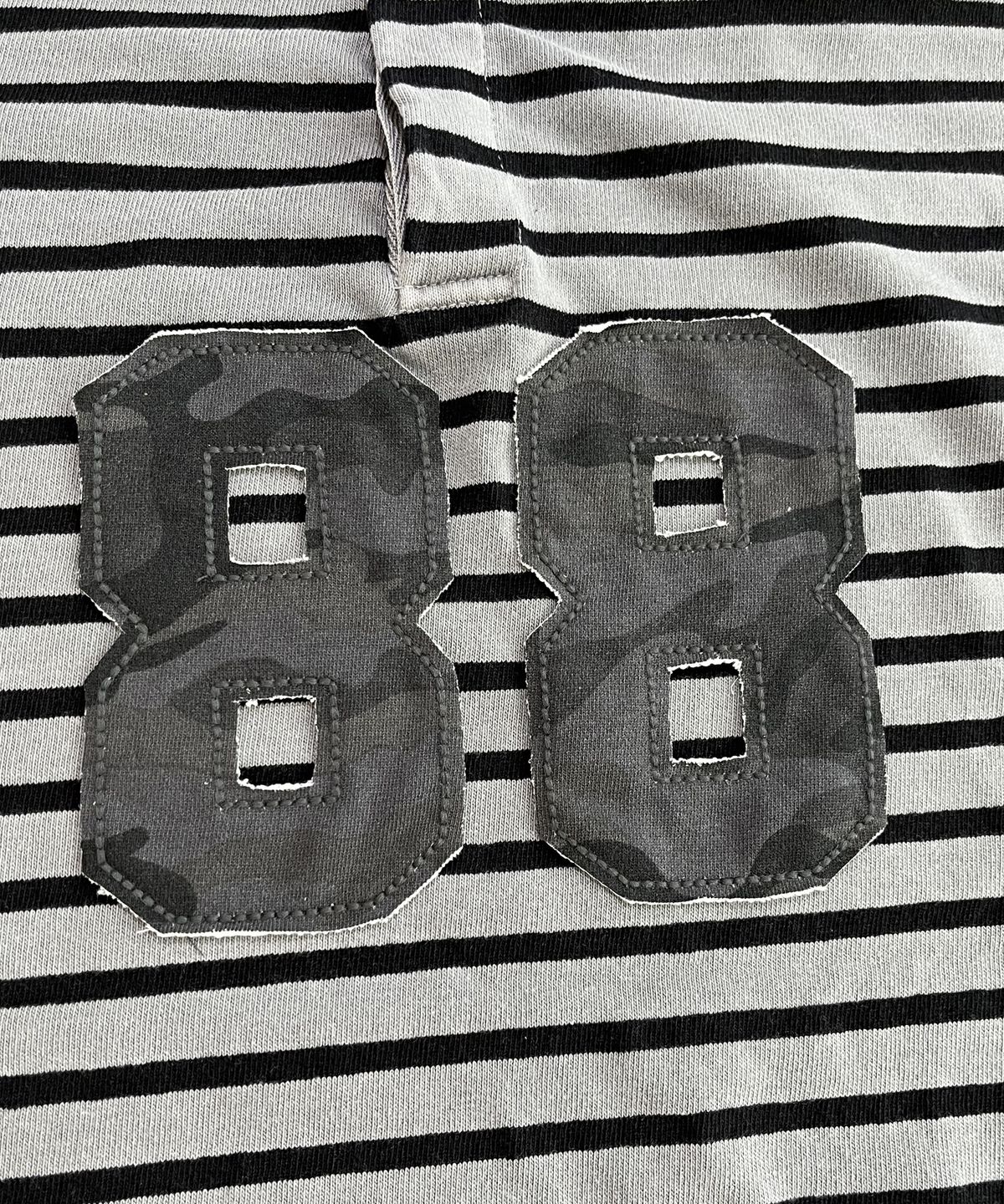 스케이터락(SK8ER ROCK) Pigment 88 Stripe Rugby Shirt ((gray*black))