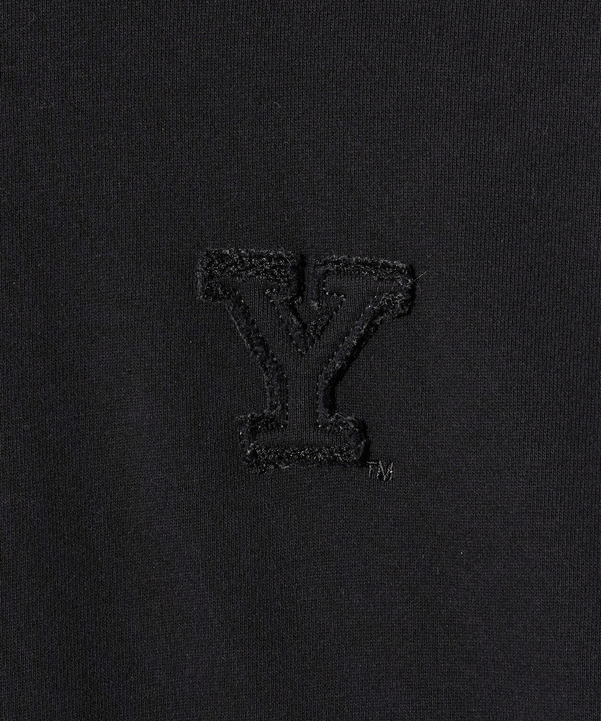 예일(YALE) Y로고 아플리케 후드 블랙