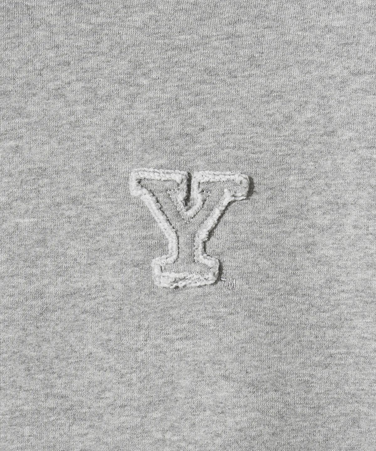 예일(YALE) Y로고 아플리케 후드 그레이
