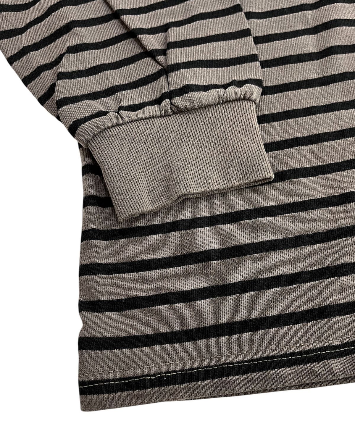 스케이터락(SK8ER ROCK) Pigment 88 Stripe Rugby Shirt ((brown*black))
