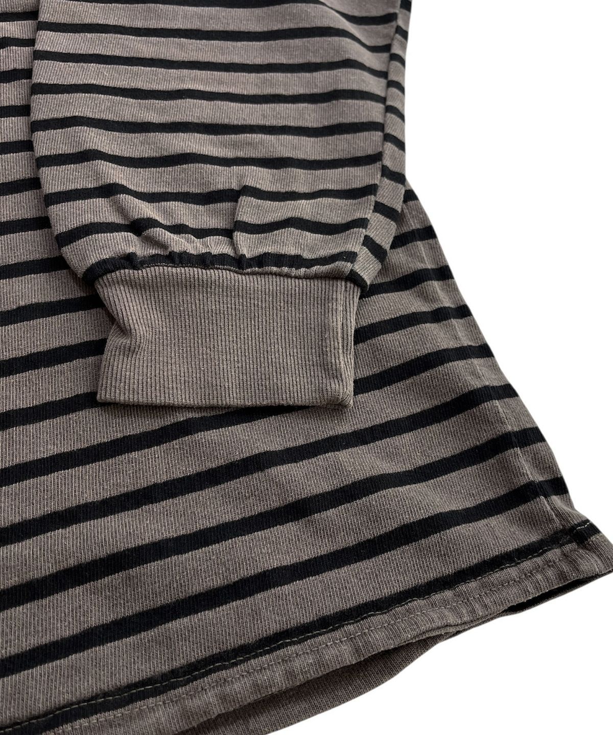 스케이터락(SK8ER ROCK) Pigment 88 Stripe Rugby Shirt ((brown*black))
