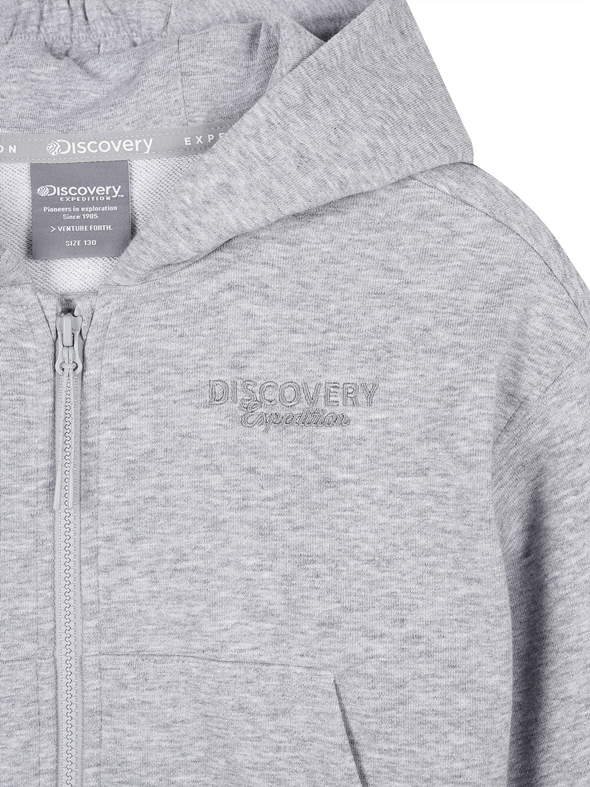 디스커버리 키즈(DISCOVERY KIDS) 여아 세미크롭 후드자켓 (M/GREY)