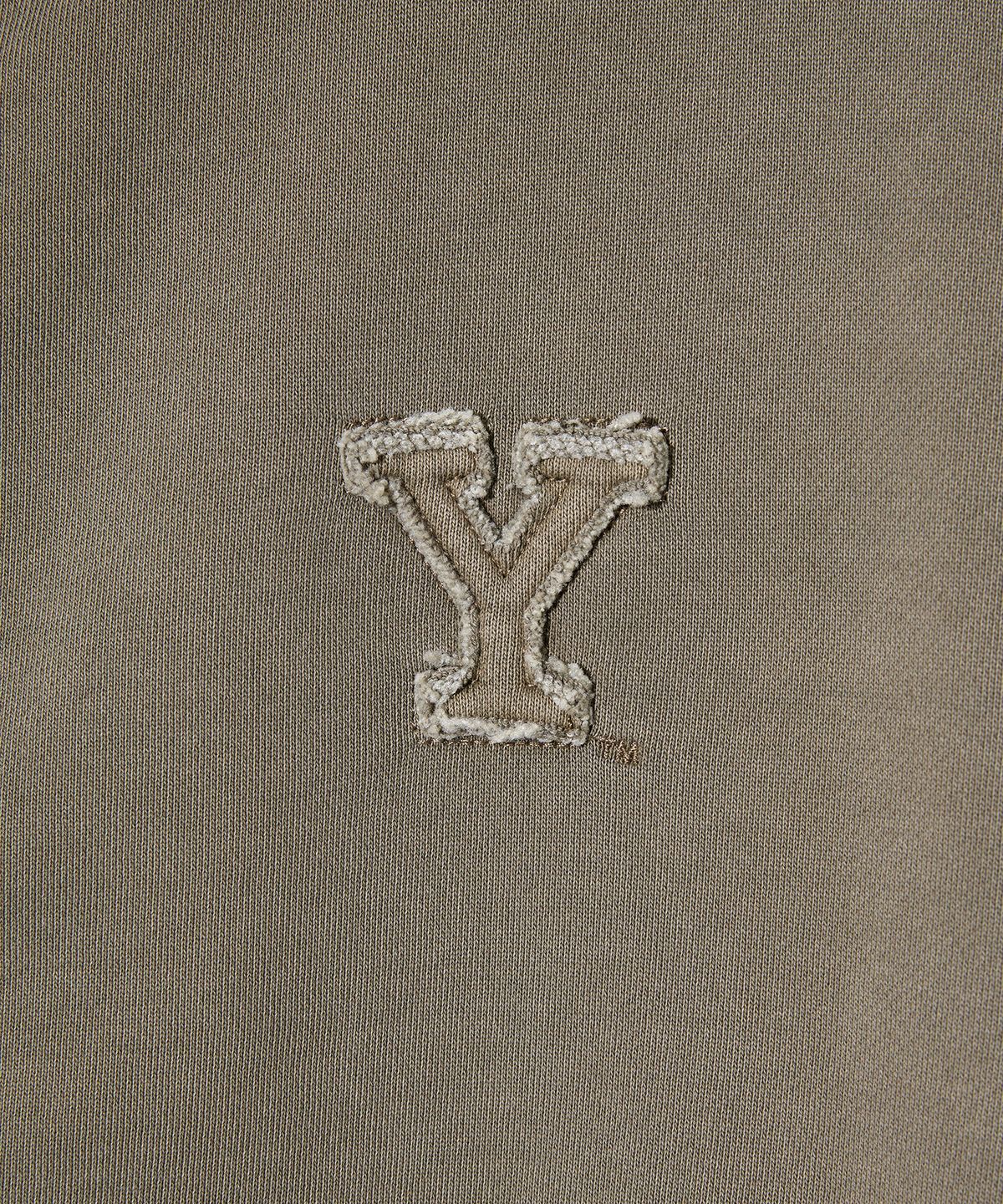 예일(YALE) Y로고 피그먼트 후드집업 베이지