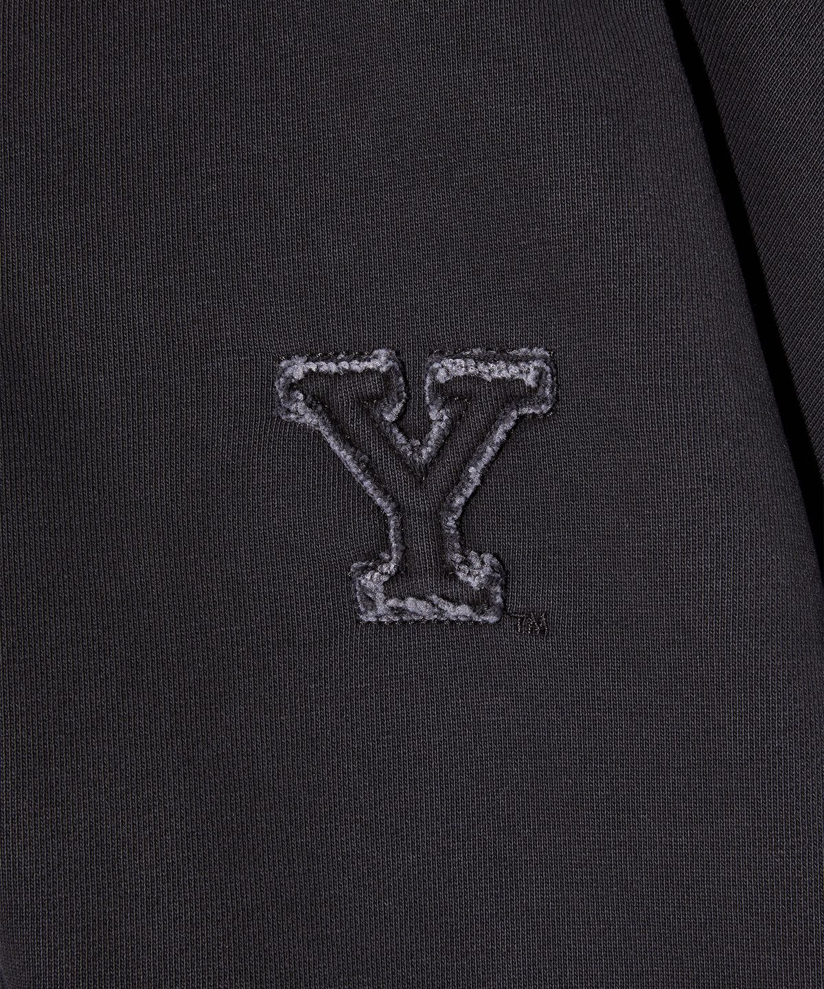 예일(YALE) Y로고 피그먼트 후드집업 차콜