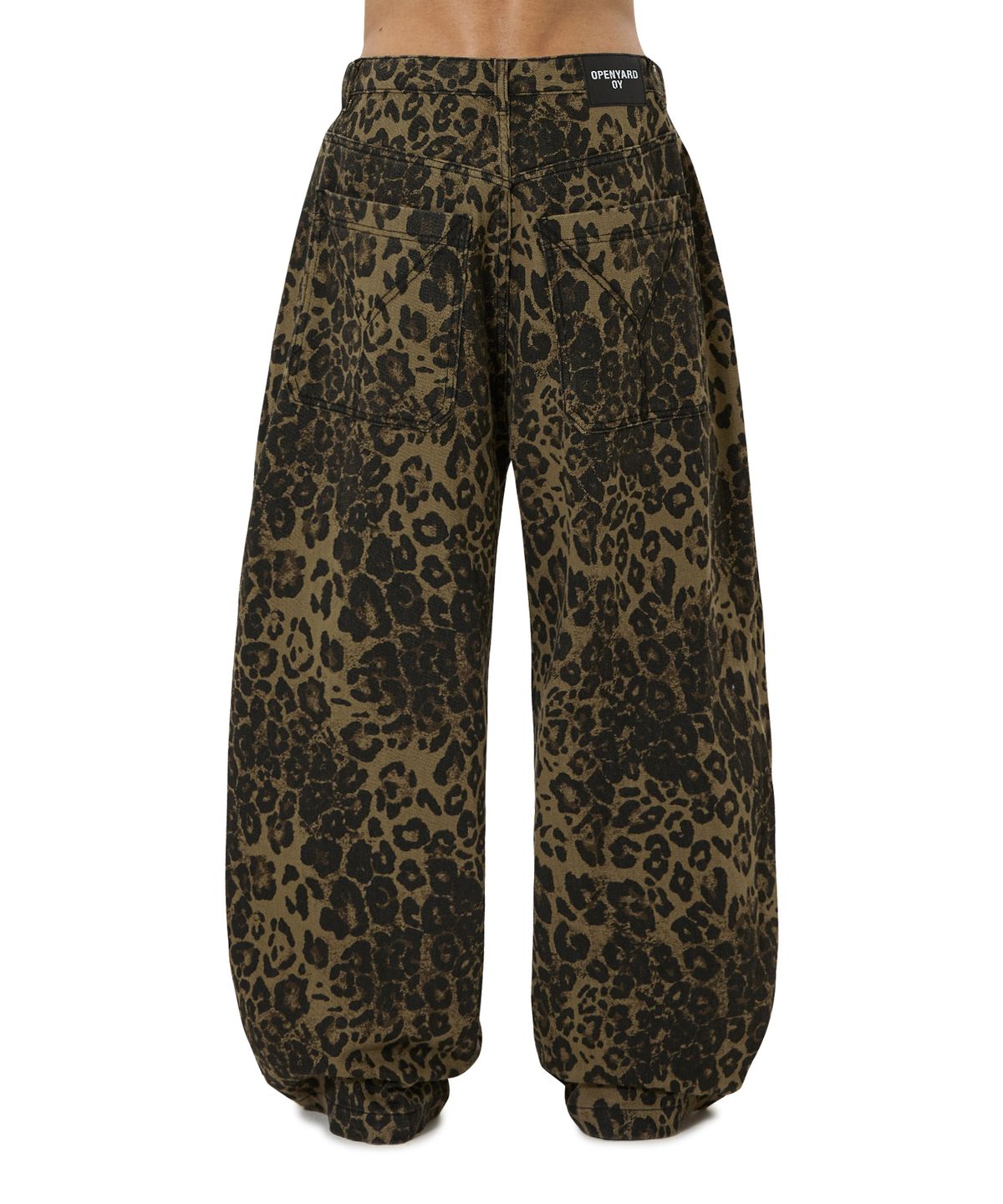 오픈야드(오와이)(OPENYARD(OY)) LEOPARD WIDE VOLUME PANTS