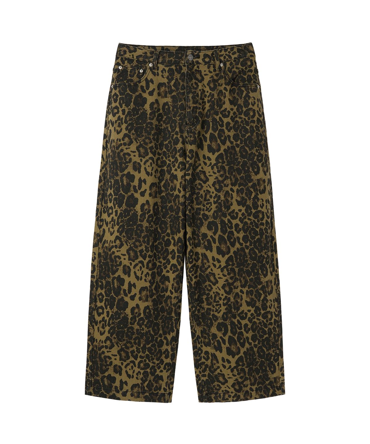 오픈야드(오와이)(OPENYARD(OY)) LEOPARD WIDE VOLUME PANTS