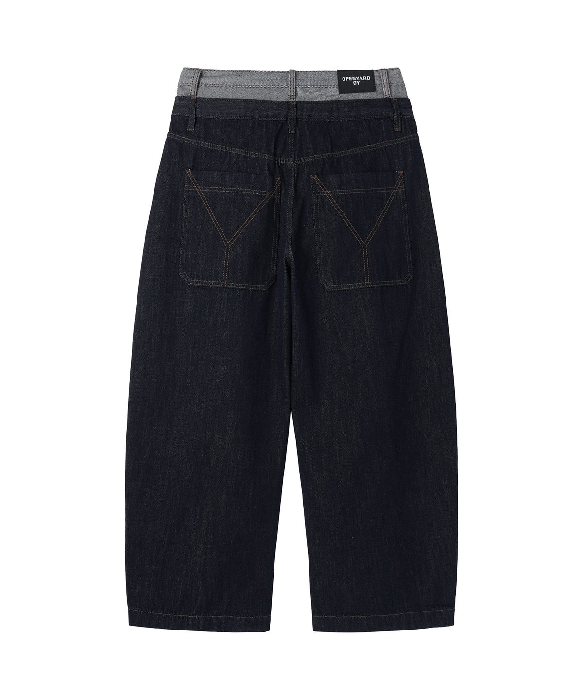 오픈야드(오와이)(OPENYARD(OY)) LAYERED WAIST WIDE VOLUME PANTS - INDIGO