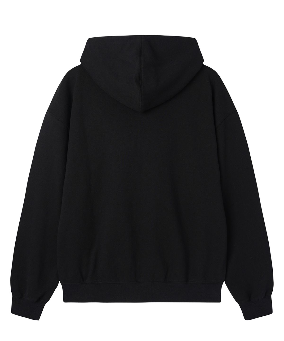 오픈야드(오와이)(OPENYARD(OY)) FLANNEL CHECK LOGO HOODIE ZIP UP - BLACK