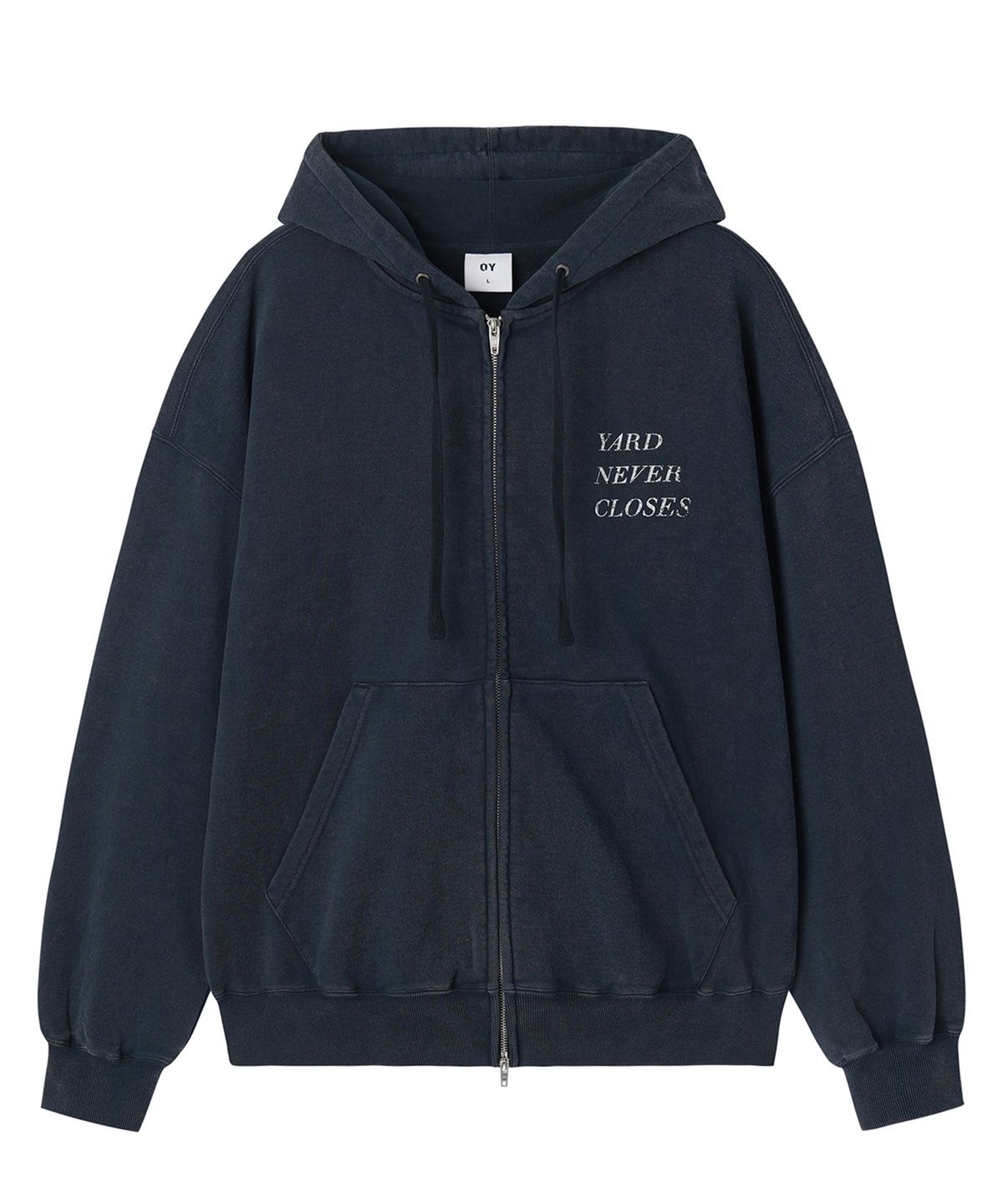 오픈야드(오와이)(OPENYARD(OY)) VINTAGE FADE WASHED HOODIE ZIP UP - NAVY