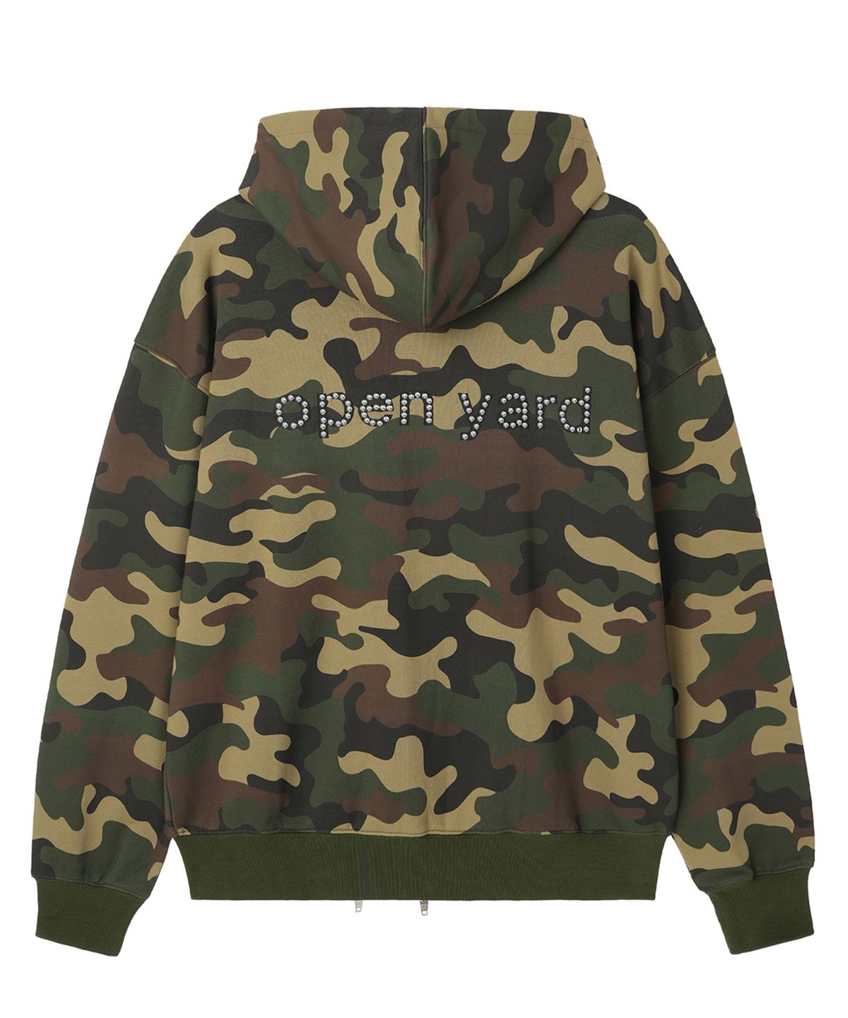 오픈야드(오와이)(OPENYARD(OY)) LAYERED STUD HOODIE ZIP UP - CAMO