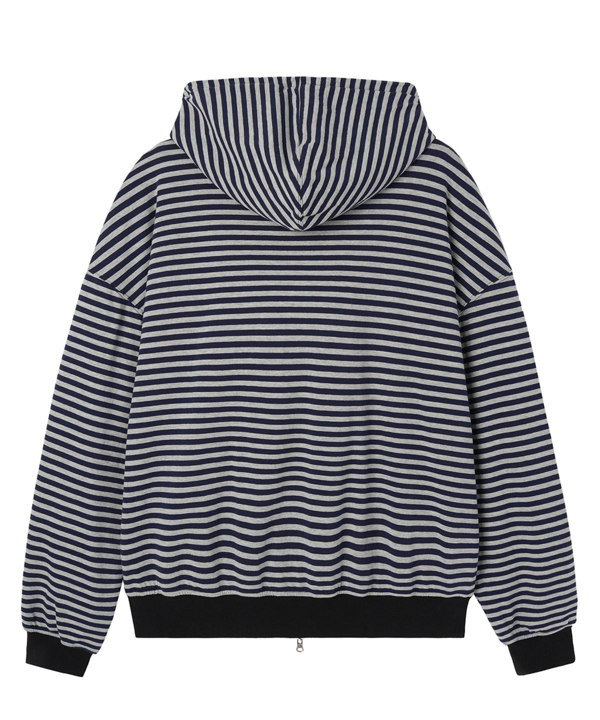 오픈야드(오와이)(OPENYARD(OY)) REVERSIBLE STRIPE HOODIE ZIP UP - BLACK