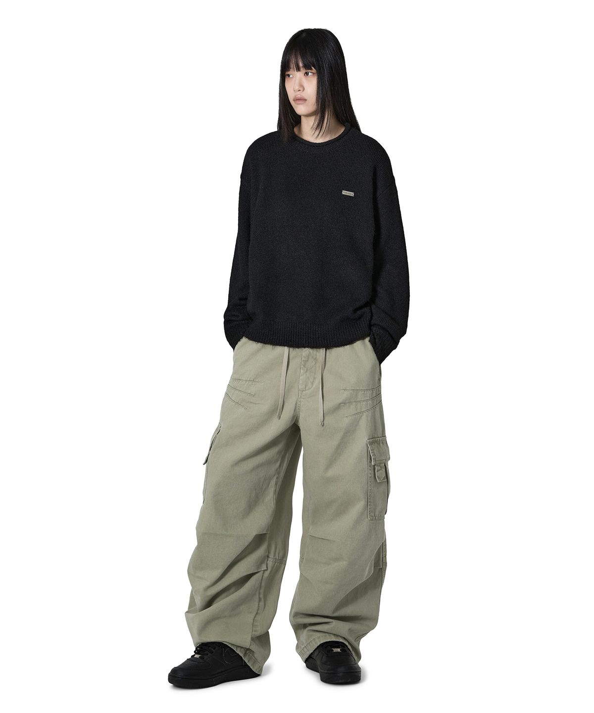 오픈야드(오와이)(OPENYARD(OY)) HUSHY WARM KNIT - BLACK