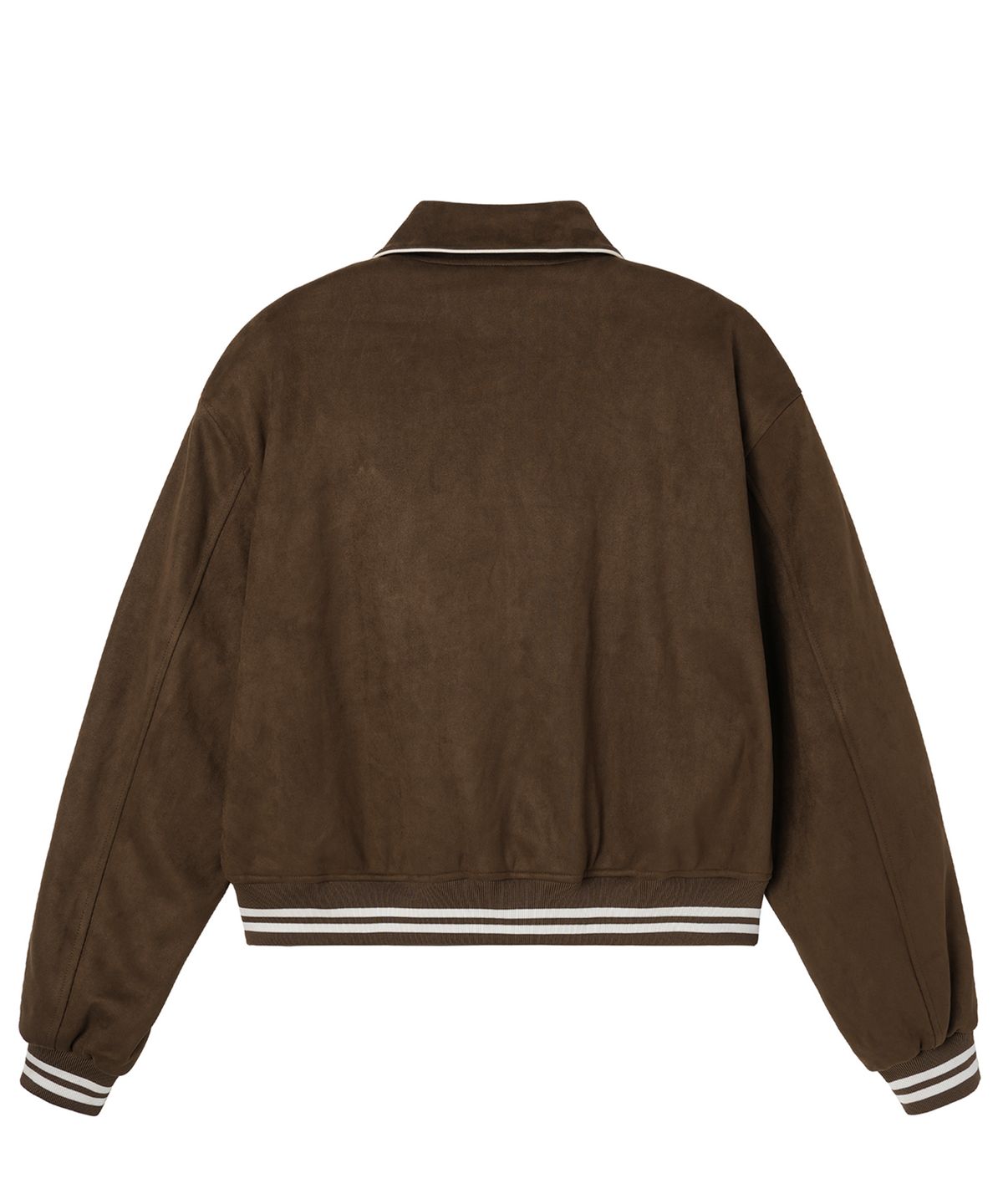 오픈야드(오와이)(OPENYARD(OY)) FAUX SUEDE CROP JACKET - BROWN