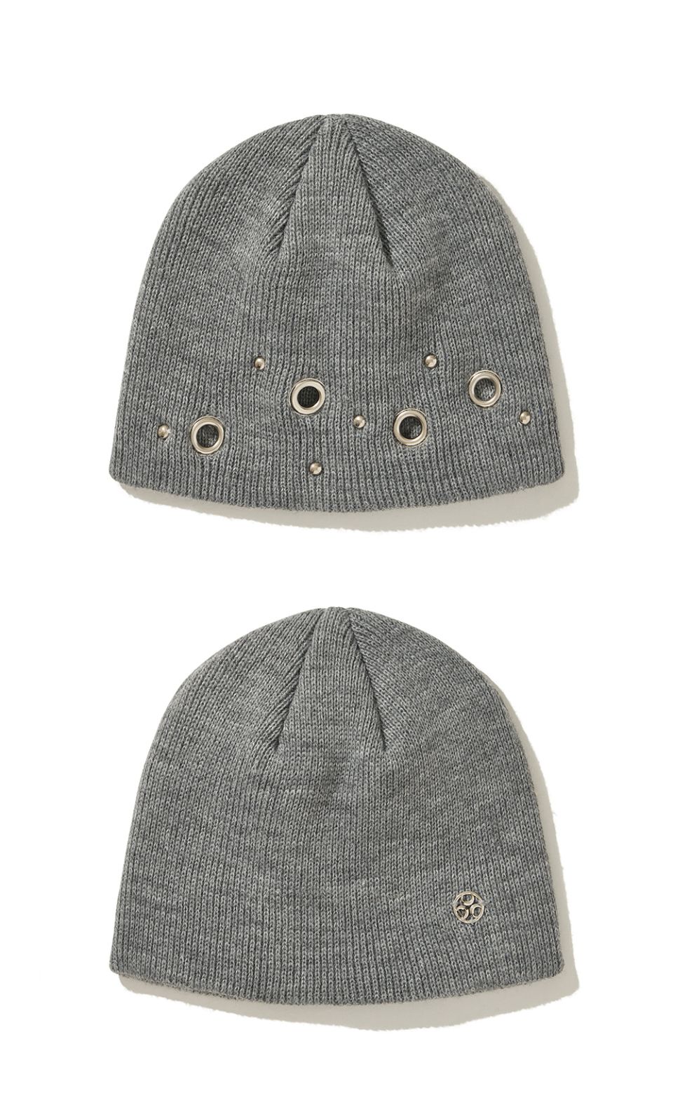 MUSINSA公式 | DAUSPICE (DUC) Eyelet Stud Beanie Gray