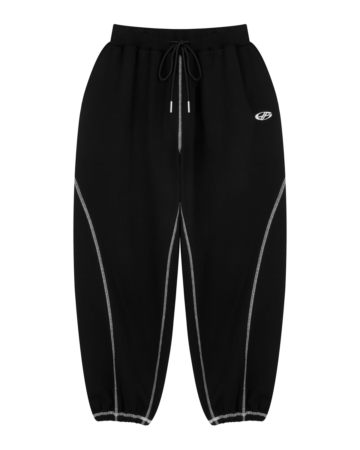 현피트(HYUNFIT) COVERSTITCH LINE SWEATPANTS-[BLACK]