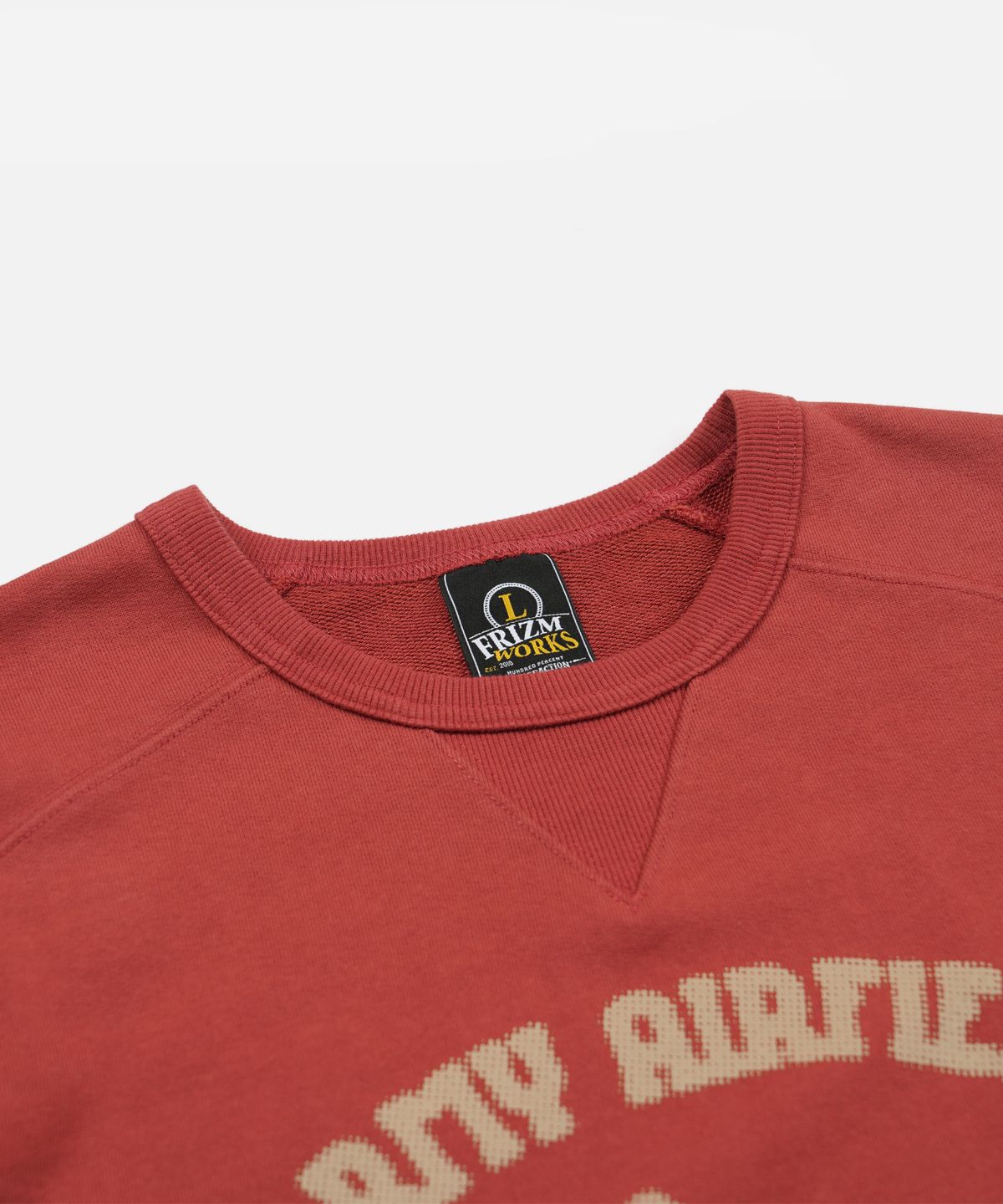프리즘웍스(FRIZMWORKS) ARMY AIRFIELD SWEATSHIRT _ BURNT RED