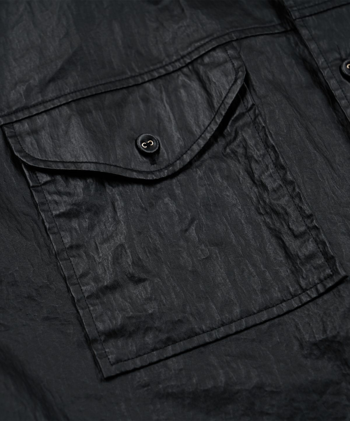 프리즘웍스(FRIZMWORKS) COATED WORK SHIRT JACKET _ BLACK