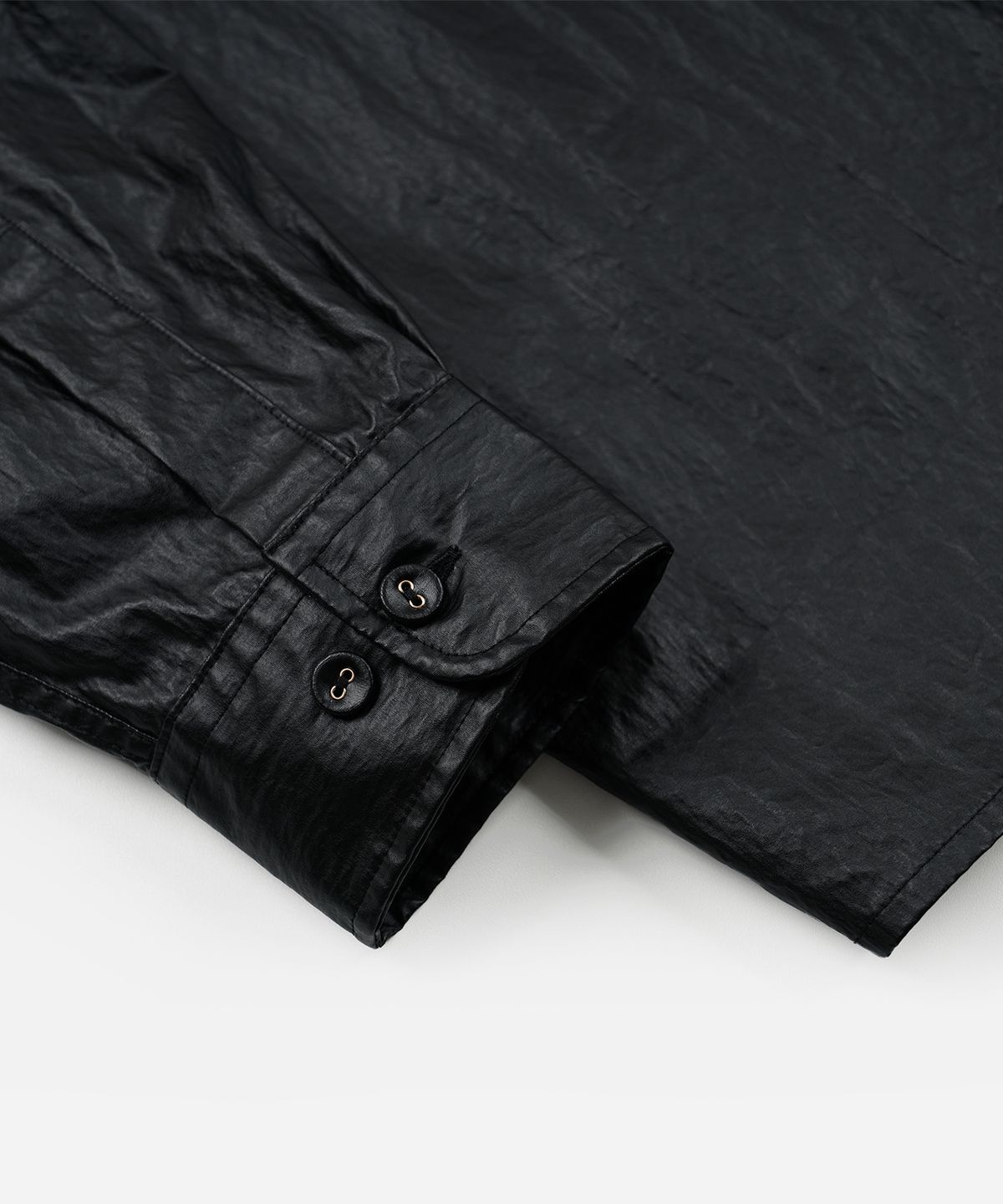 프리즘웍스(FRIZMWORKS) COATED WORK SHIRT JACKET _ BLACK