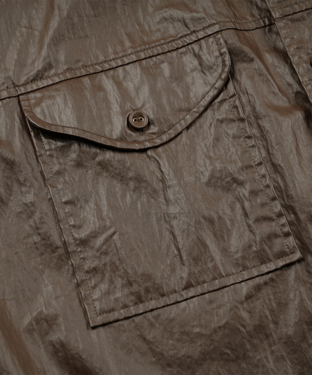 프리즘웍스(FRIZMWORKS) COATED WORK SHIRT JACKET _ BROWN