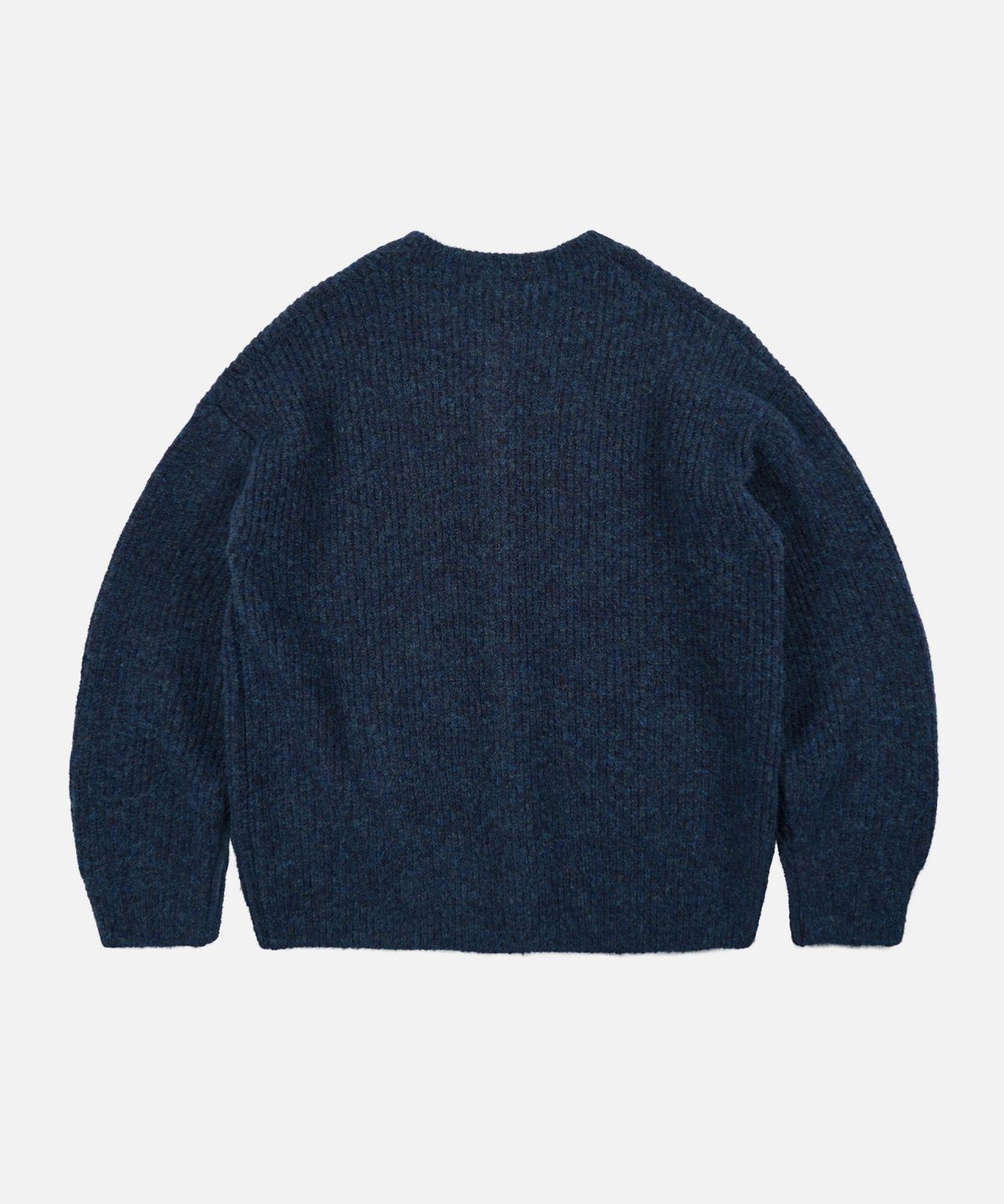 프리즘웍스(FRIZMWORKS) BRUSHED WOOL ROUND CARDIGAN _ INDIGO