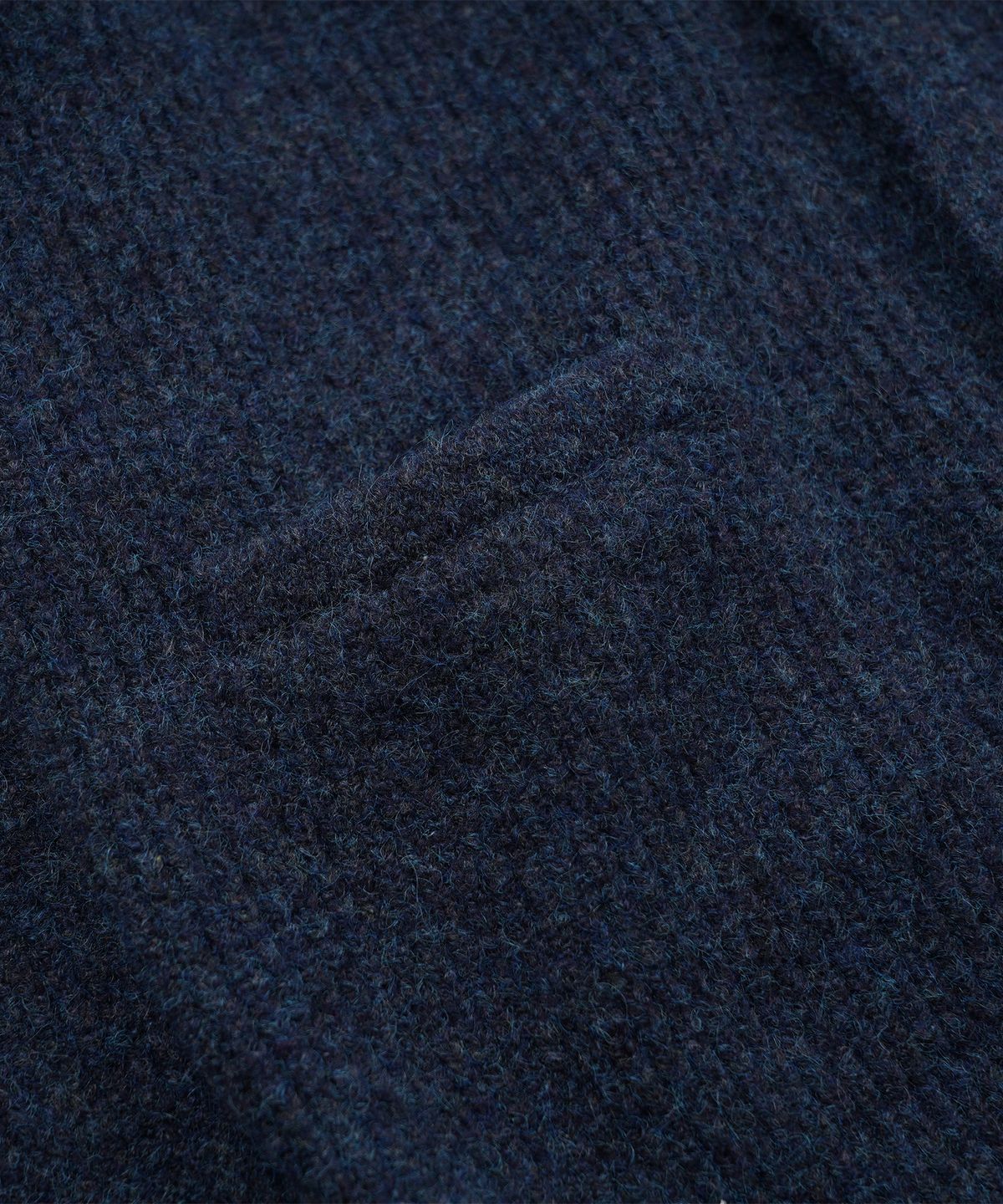 프리즘웍스(FRIZMWORKS) BRUSHED WOOL ROUND CARDIGAN _ INDIGO