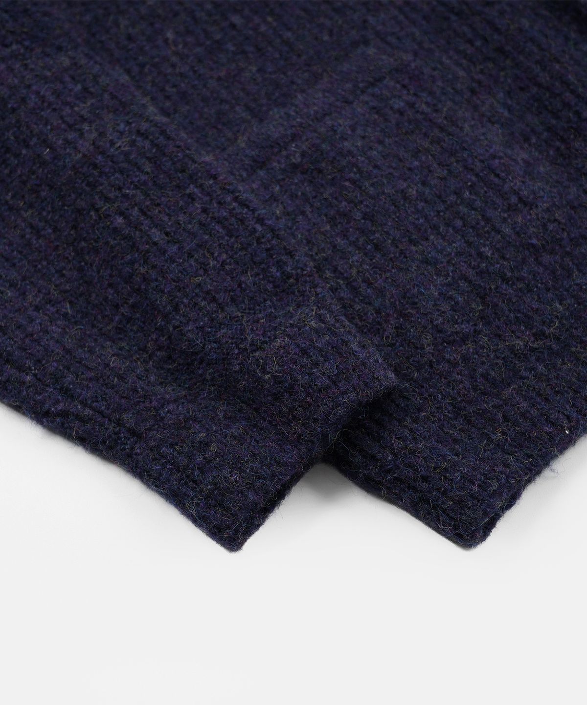 프리즘웍스(FRIZMWORKS) BRUSHED WOOL ROUND CARDIGAN _ PURPLE