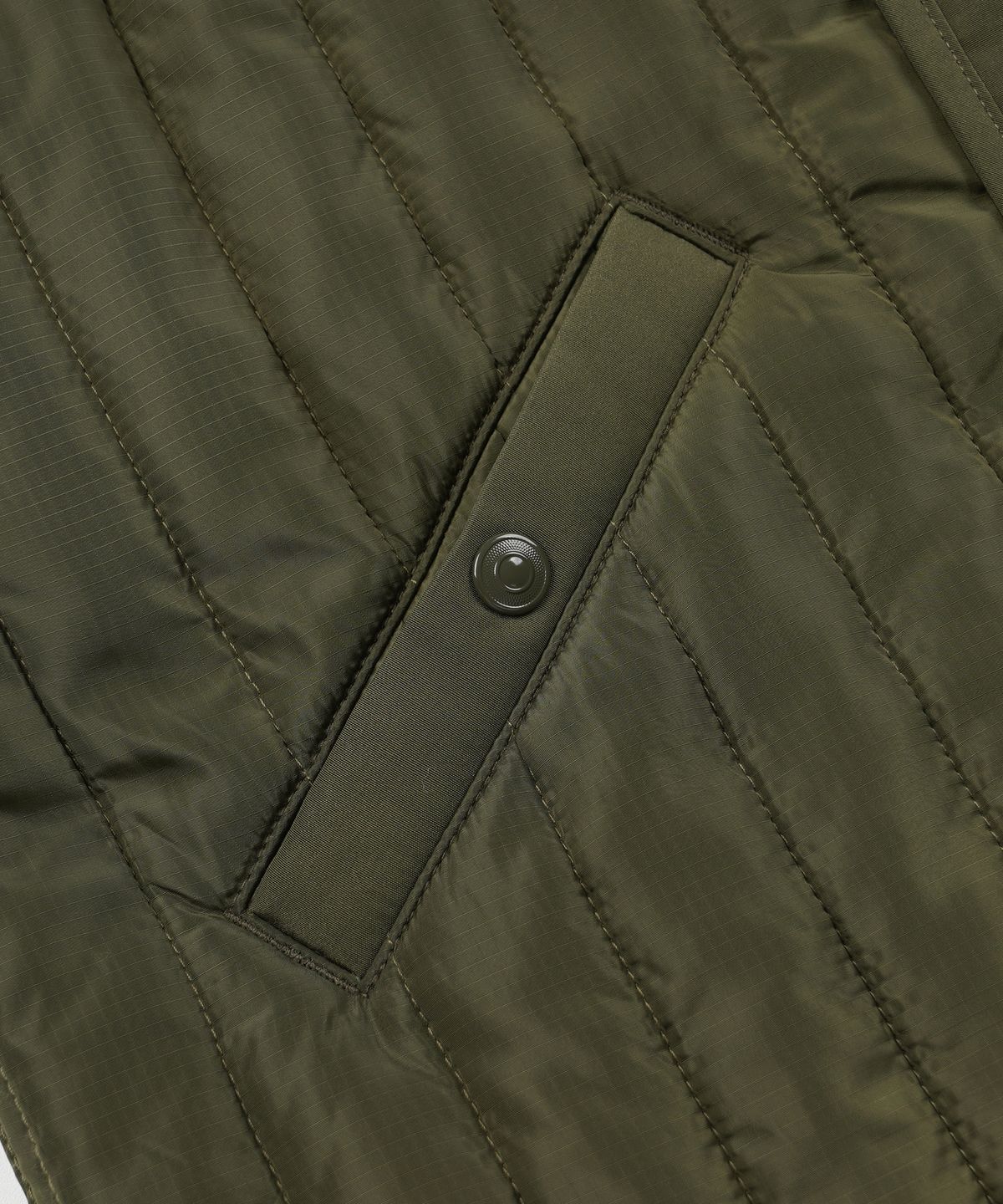 프리즘웍스(FRIZMWORKS) STRIPE QUILTED MIL LINER VEST _ OLIVE