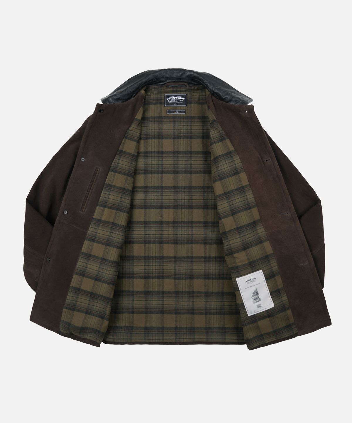 프리즘웍스(FRIZMWORKS) SUEDE FRENCH CAR COAT _ BROWN
