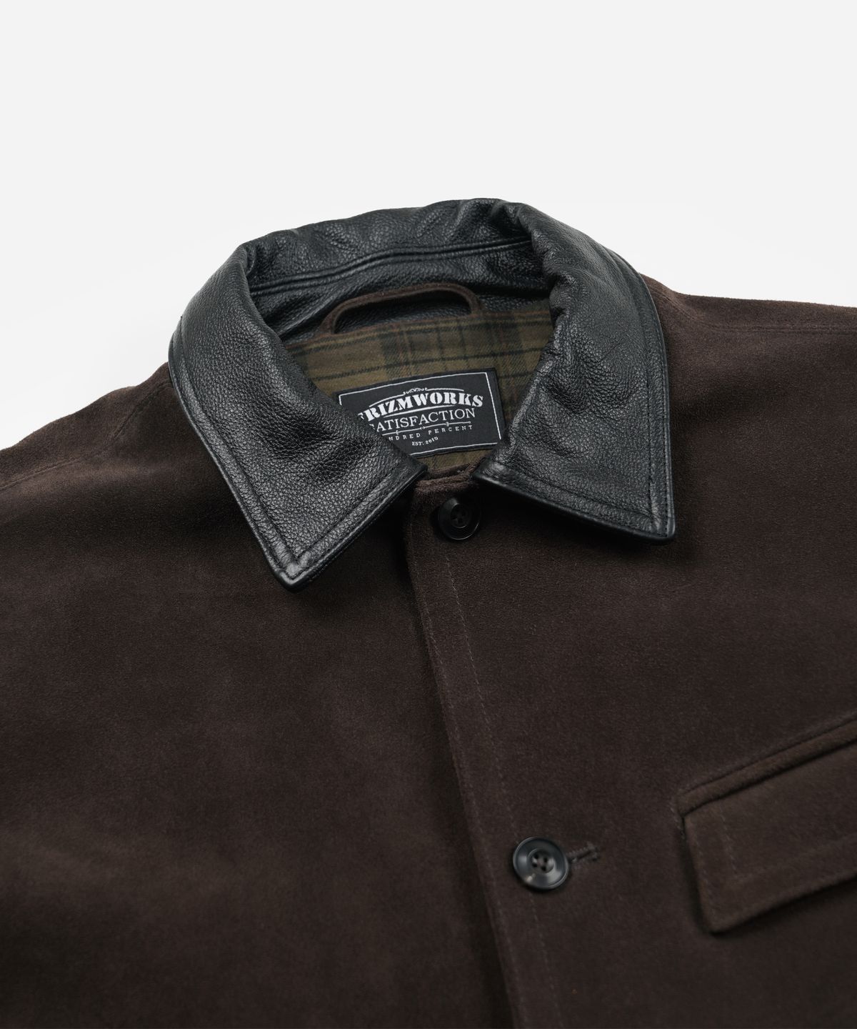 프리즘웍스(FRIZMWORKS) SUEDE FRENCH CAR COAT _ BROWN