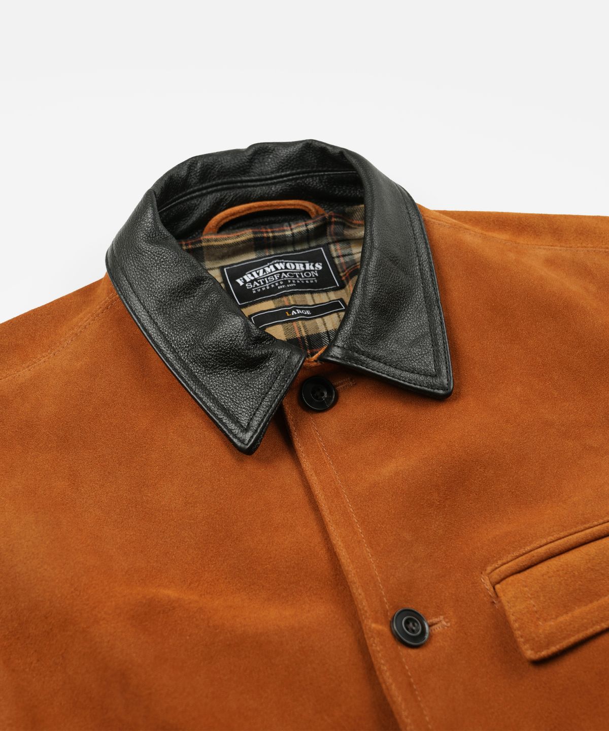 프리즘웍스(FRIZMWORKS) SUEDE FRENCH CAR COAT _ CAMEL