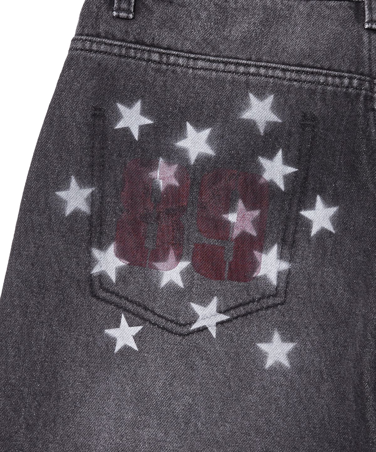 미드나잇 무브(MIDNIGHT MOVE) star denim pants (black)