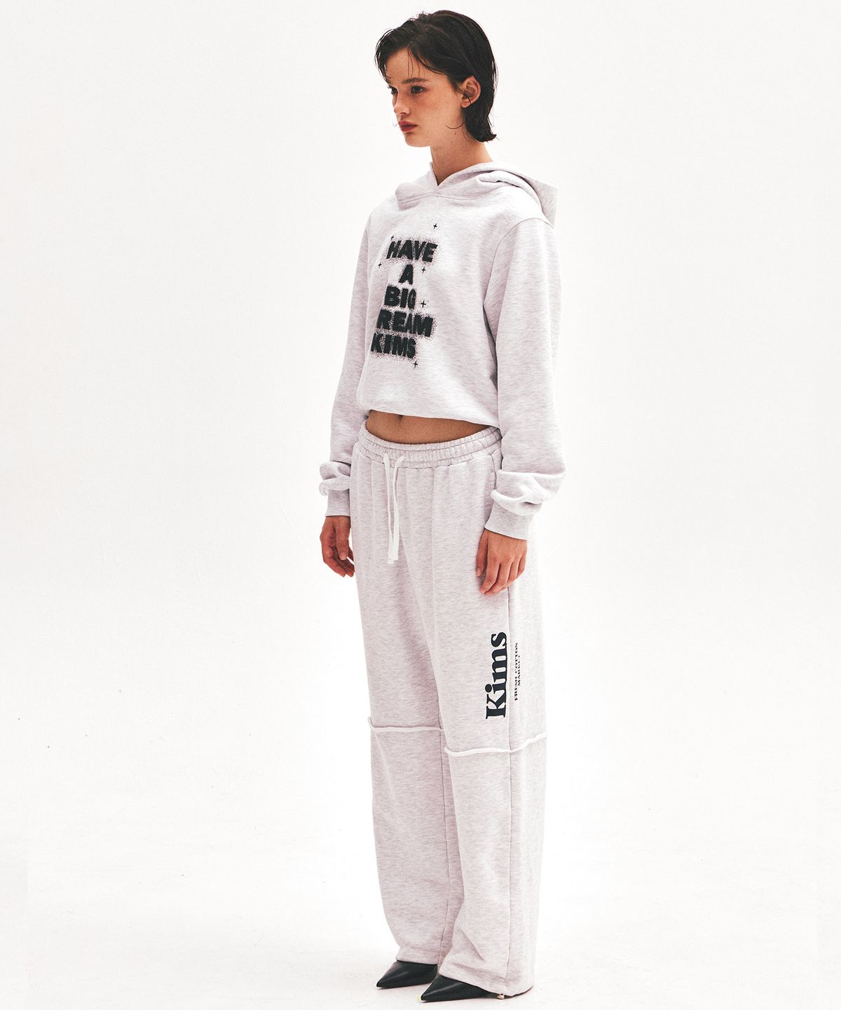 킴스 프레시 코튼 마켓(KIMS FRESH COTTON MARKET) Shining Big Dream Hoodie Grey