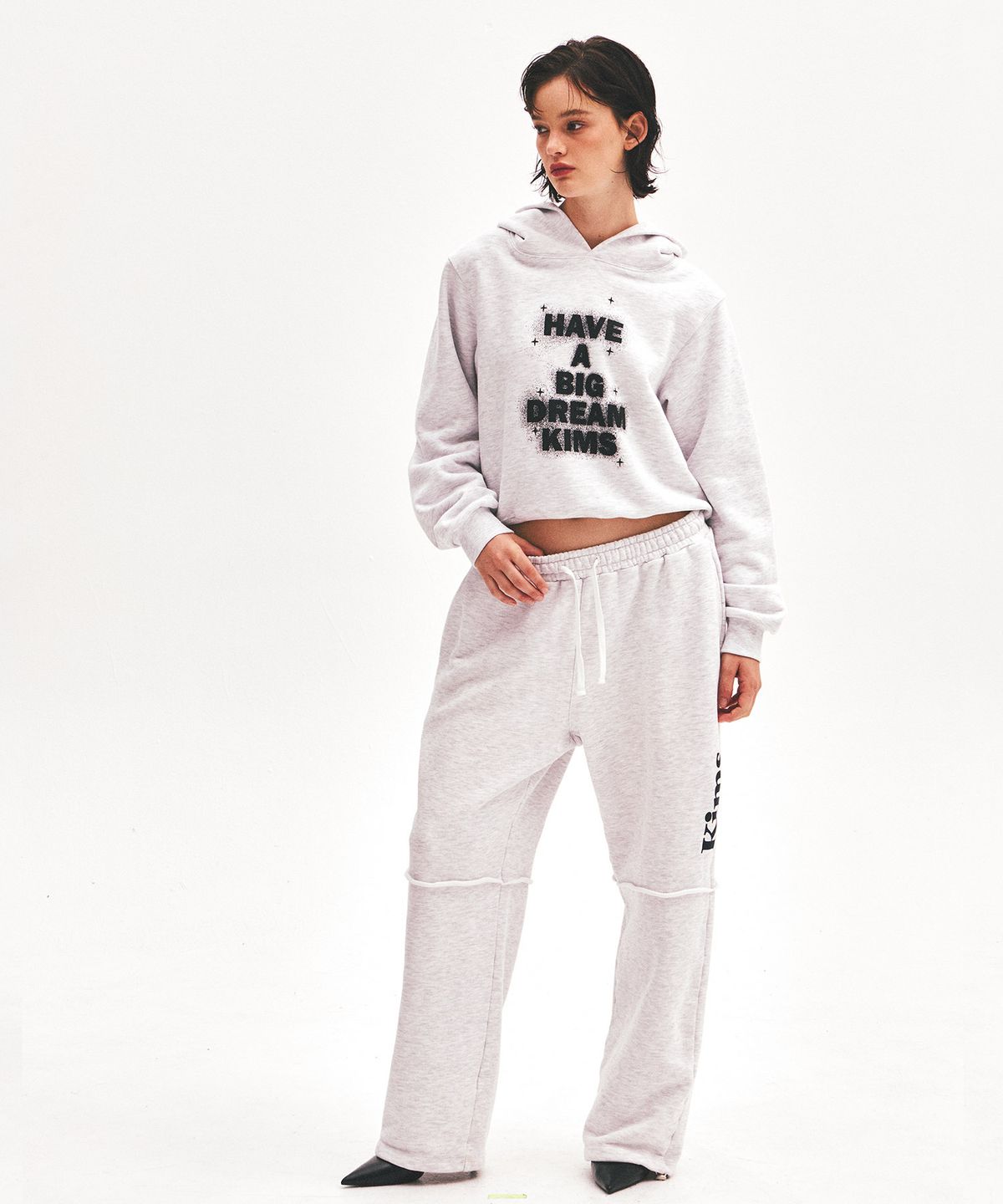 킴스 프레시 코튼 마켓(KIMS FRESH COTTON MARKET) Shining Big Dream Hoodie Grey